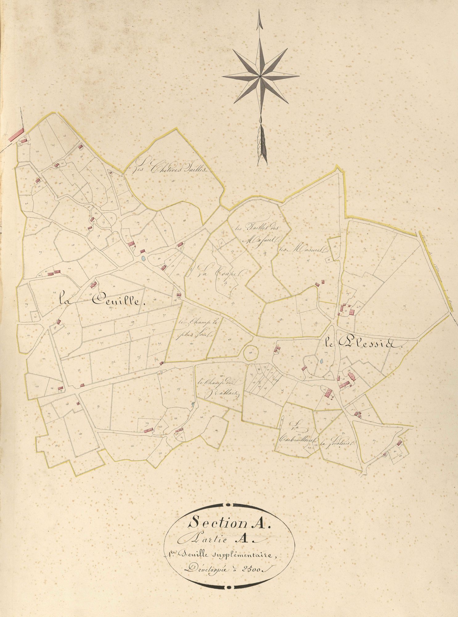 Ardentes - Section D, 1e feuille supplémentaire, ancienne section A de Saint-Martin.