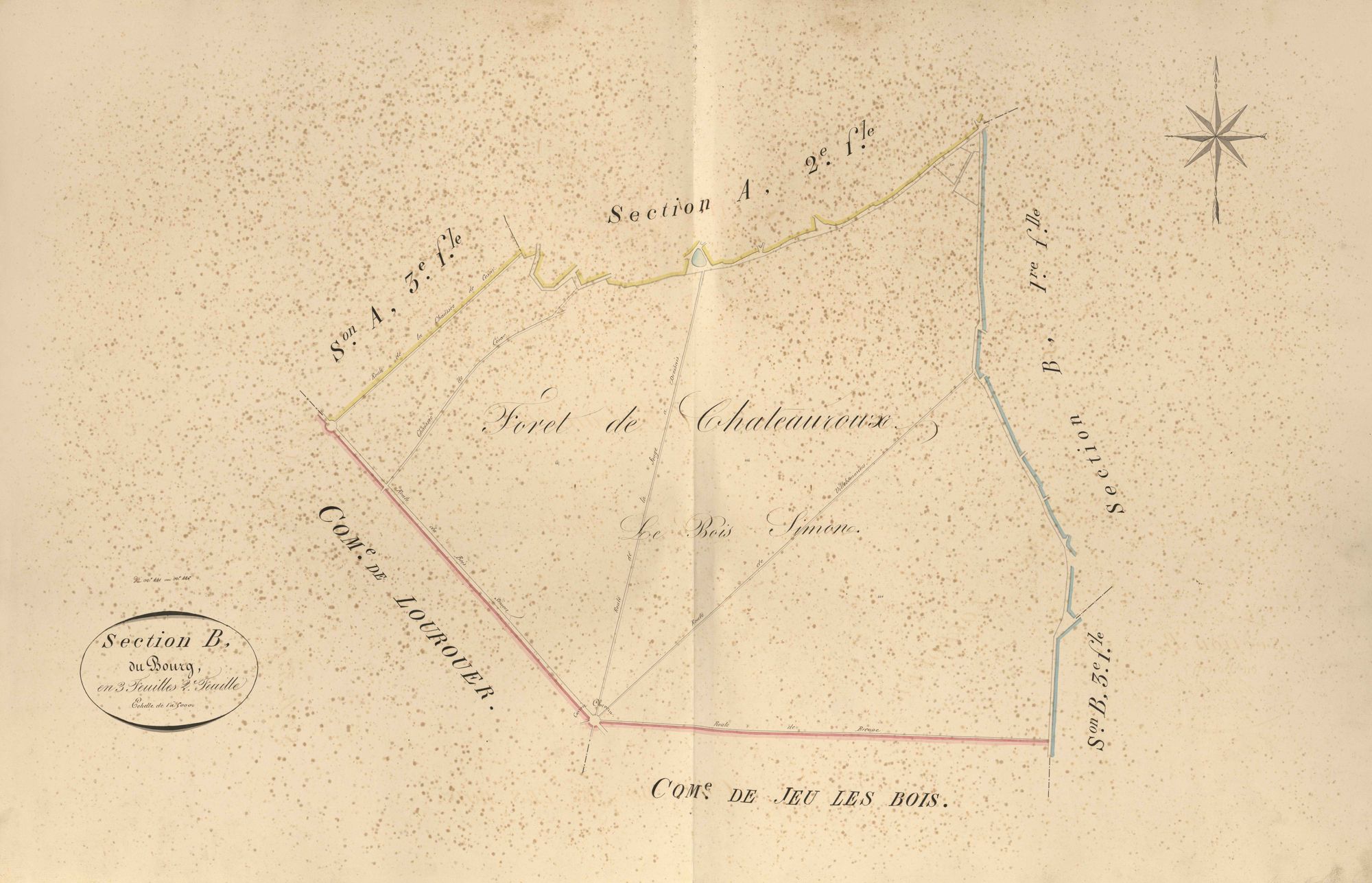 Ardentes - Section E2, dite du Bourg, ancienne section B2 de Saint-Martin.