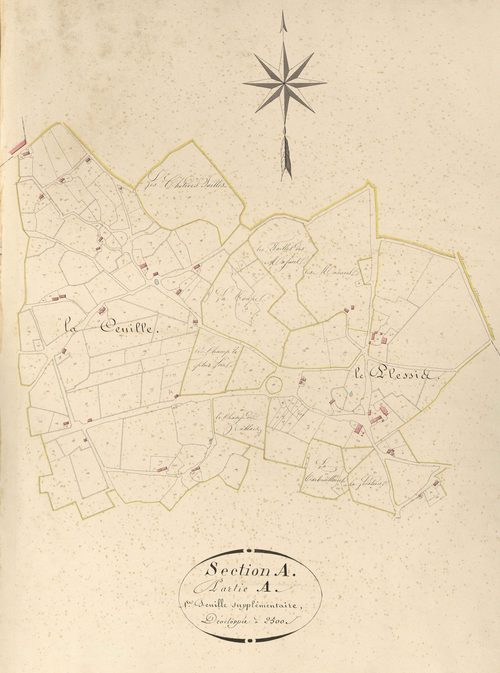 Ardentes - Section D, 1e feuille supplémentaire, ancienne section A de Saint-Martin.