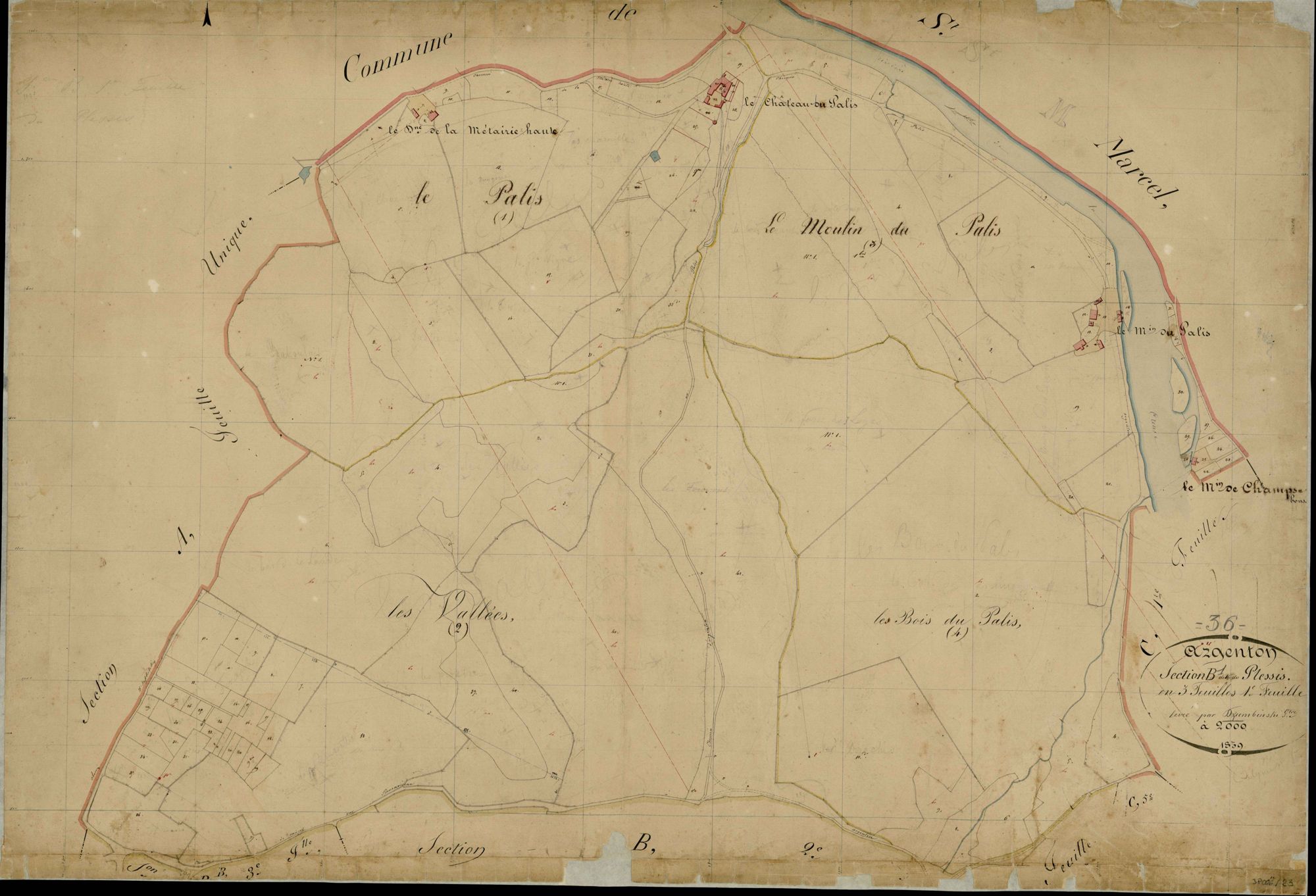 Argenton-sur-Creuse - Section B1, dite du Plessis.