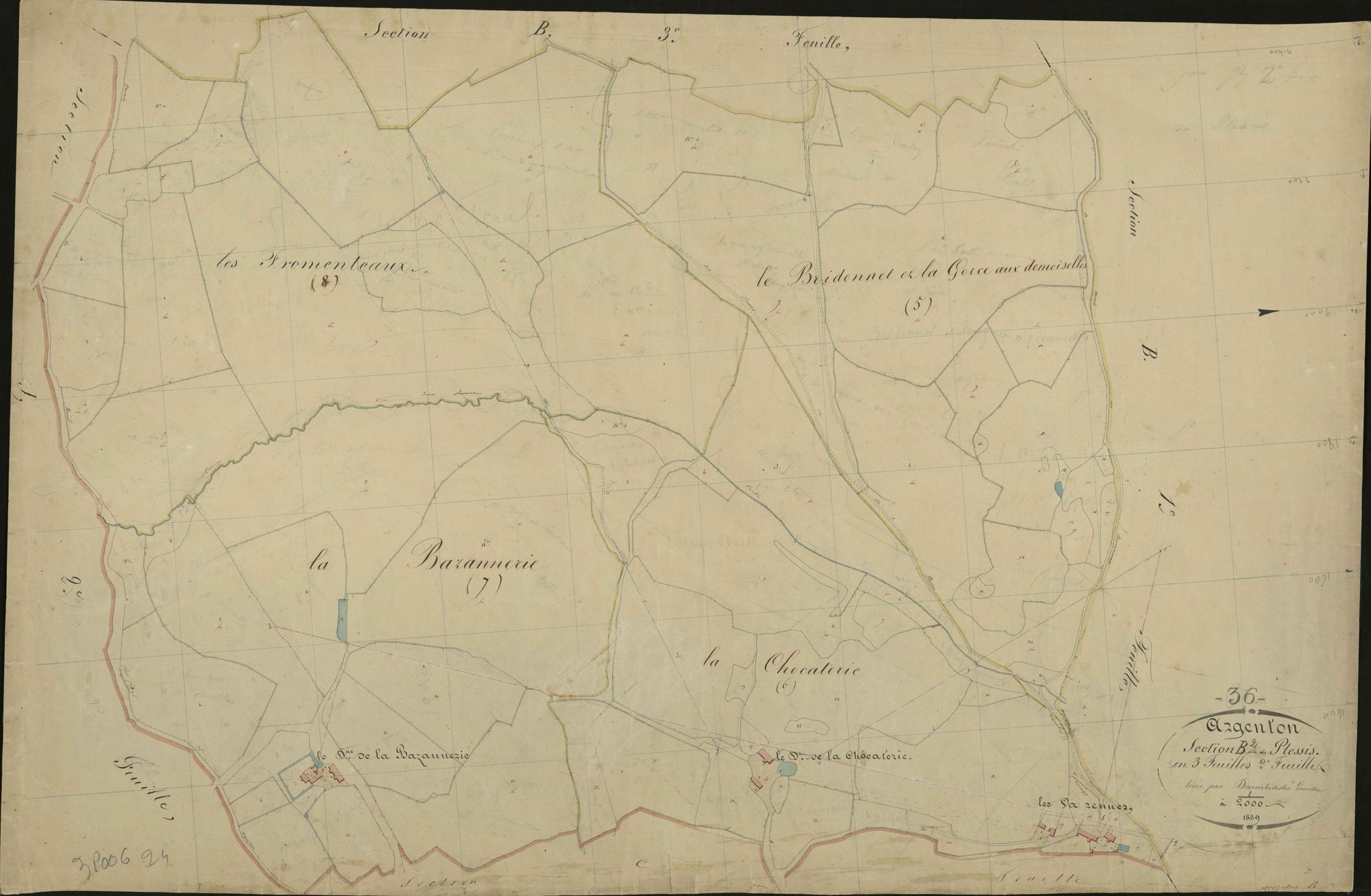 Argenton-sur-Creuse - Section B2, dite du Plessis.