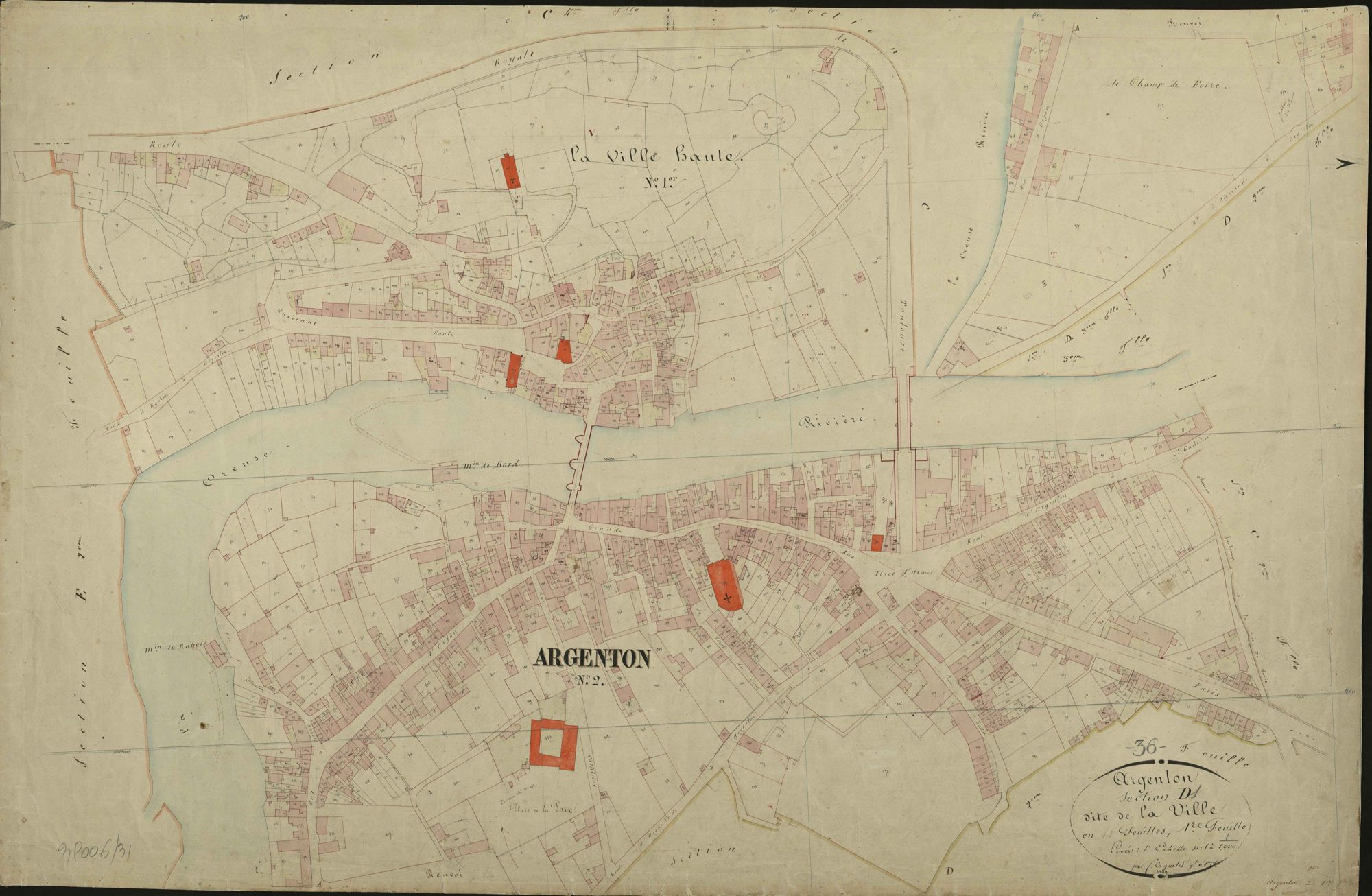 Argenton-sur-Creuse - Section D1, dite de la Ville.