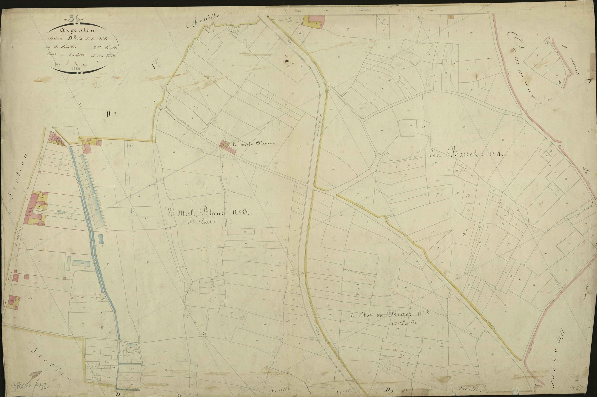 Argenton-sur-Creuse - Section D2, dite de la Ville.