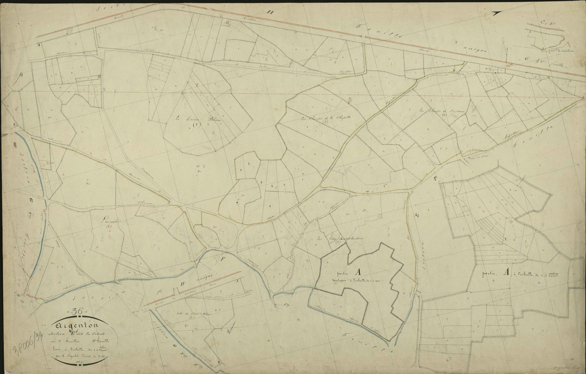 Argenton-sur-Creuse - Section E1, dite de La Colombe.