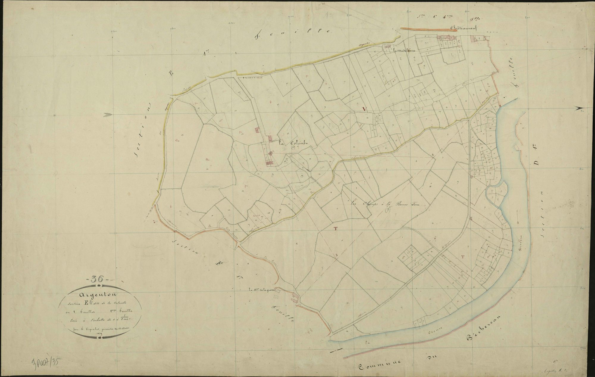 Argenton-sur-Creuse - Section E2, dite de La Colombe.