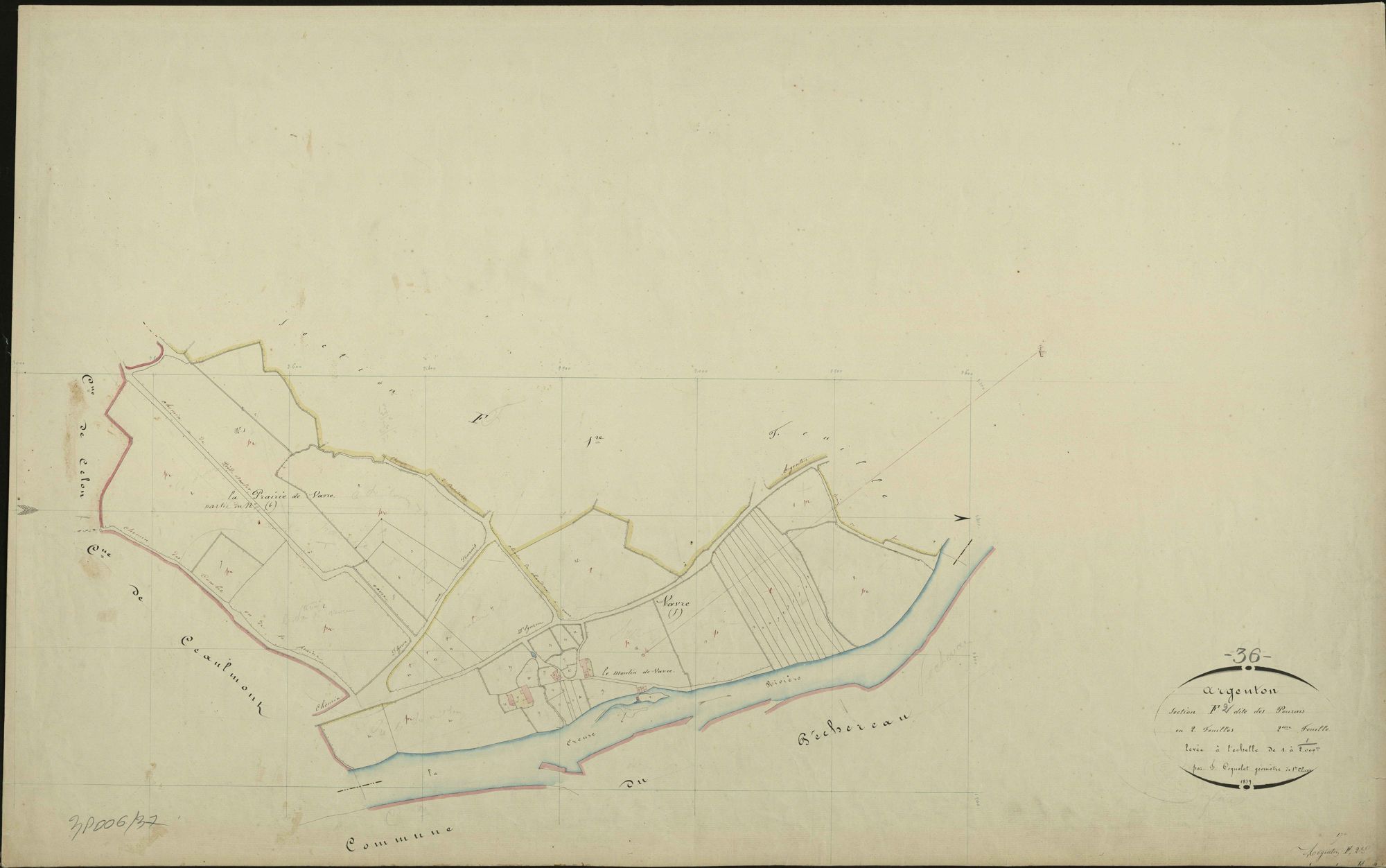 Argenton-sur-Creuse - Section F2, dite des Pouzais.