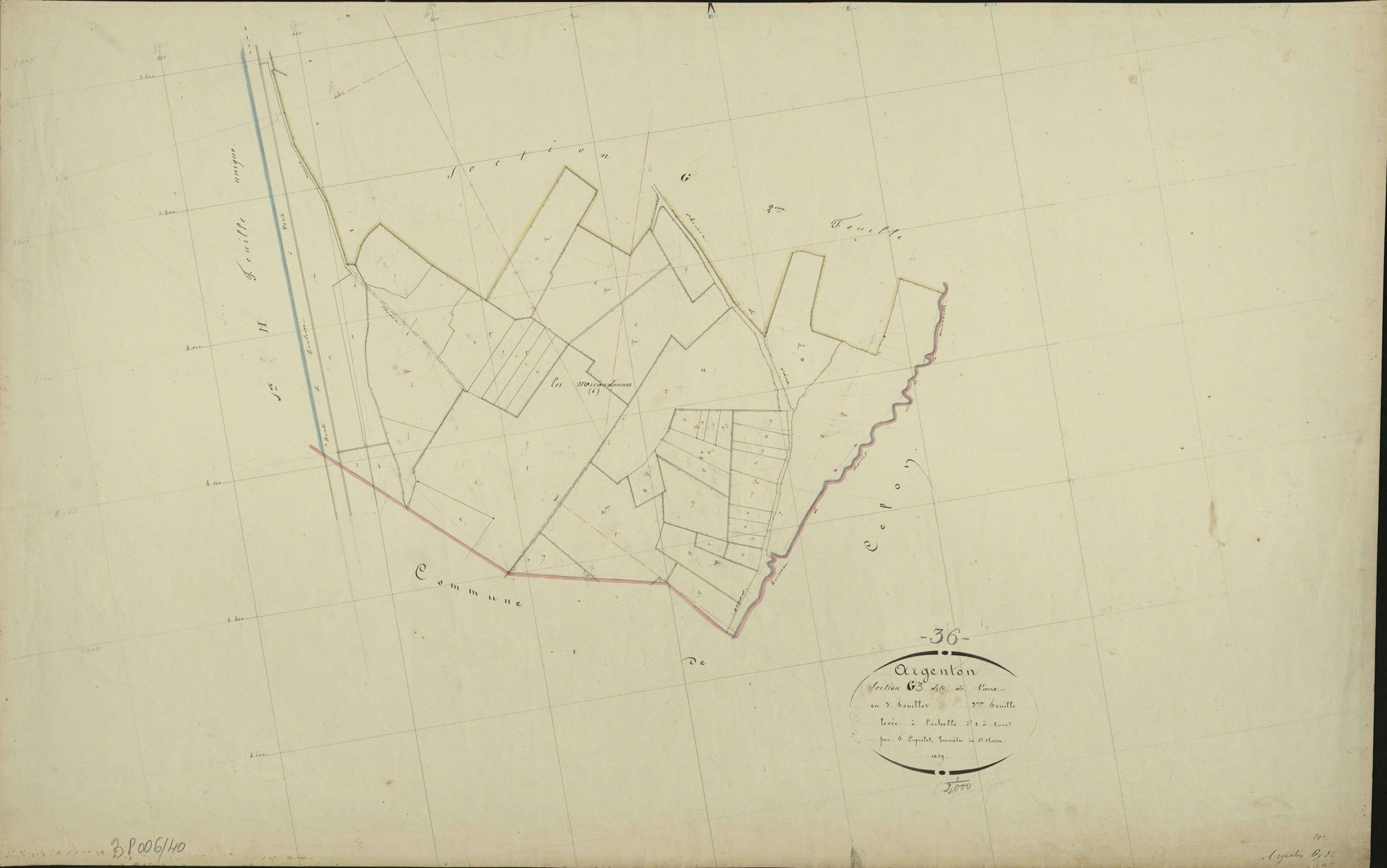 Argenton-sur-Creuse - Section G3, dite de Vaux.