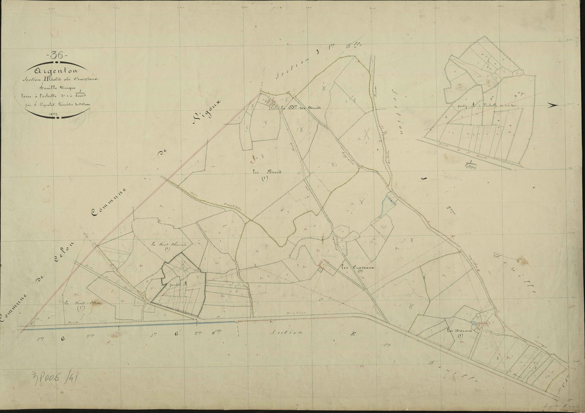 Argenton-sur-Creuse - Section H, dite des Crassaux.
