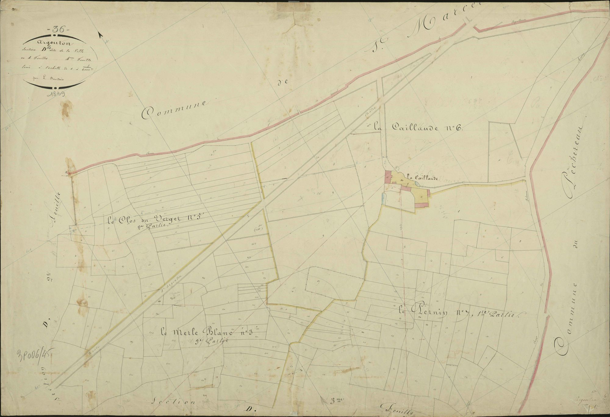 Argenton-sur-Creuse - Section D4, dite de la Ville.