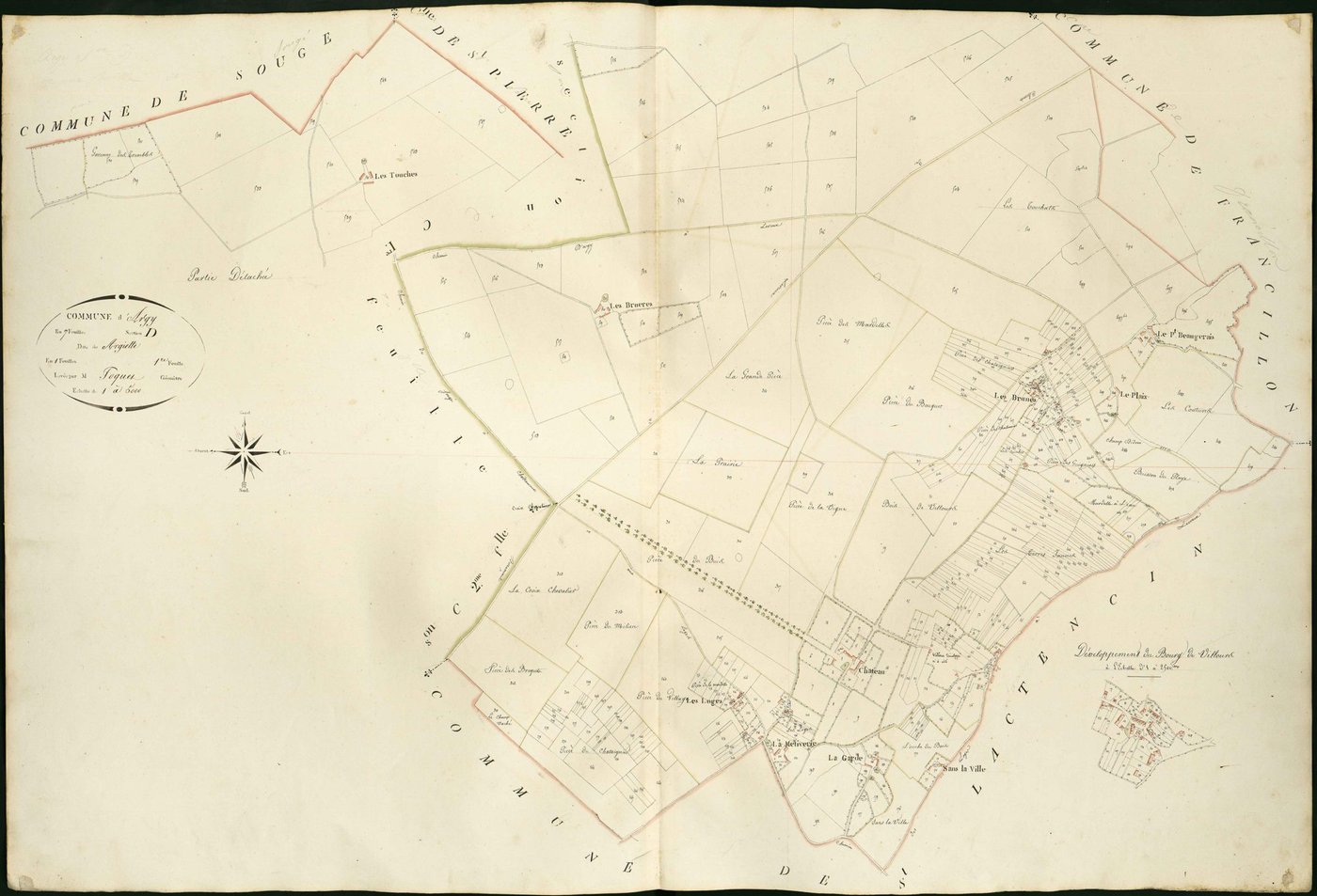 Argy - Section D, dite de Villours sur le tableau d'assemblage, dite d'Argiette sur le plan.