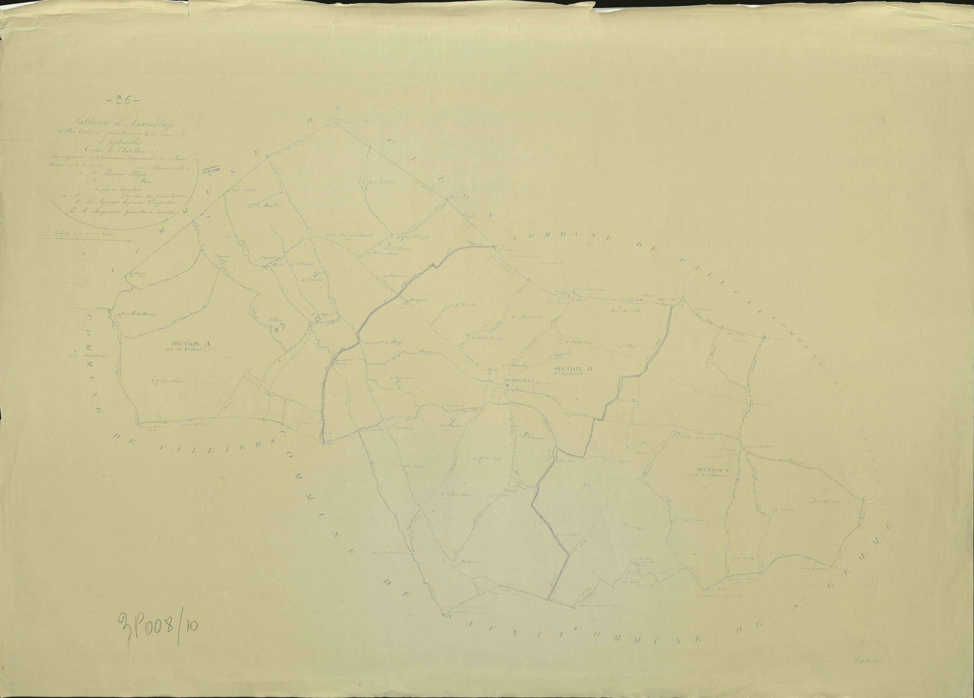 Arpheuilles - Tableau d'assemblage.