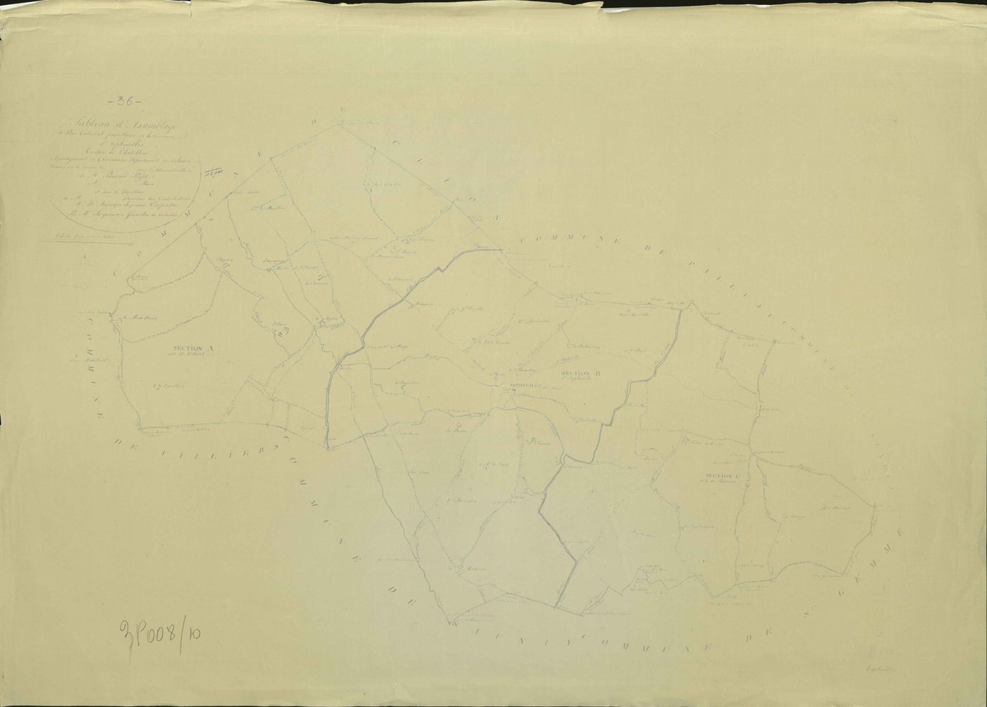 Arpheuilles - Tableau d'assemblage.