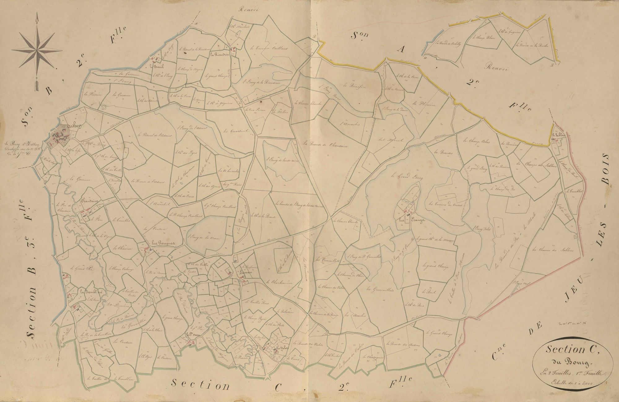 Arthon - Section C1, dite du Bourg.