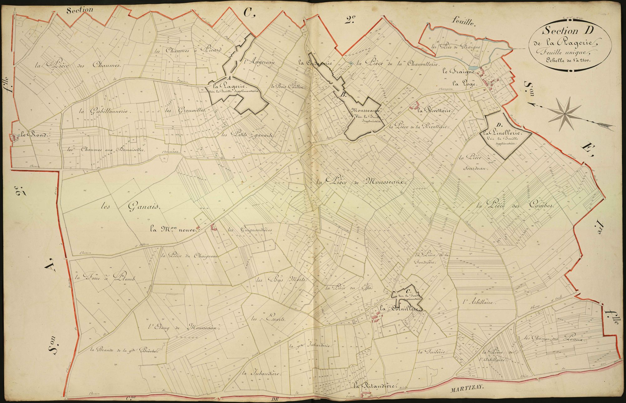 Azay-Le-Ferron - Section D, dite de la Pagerie.