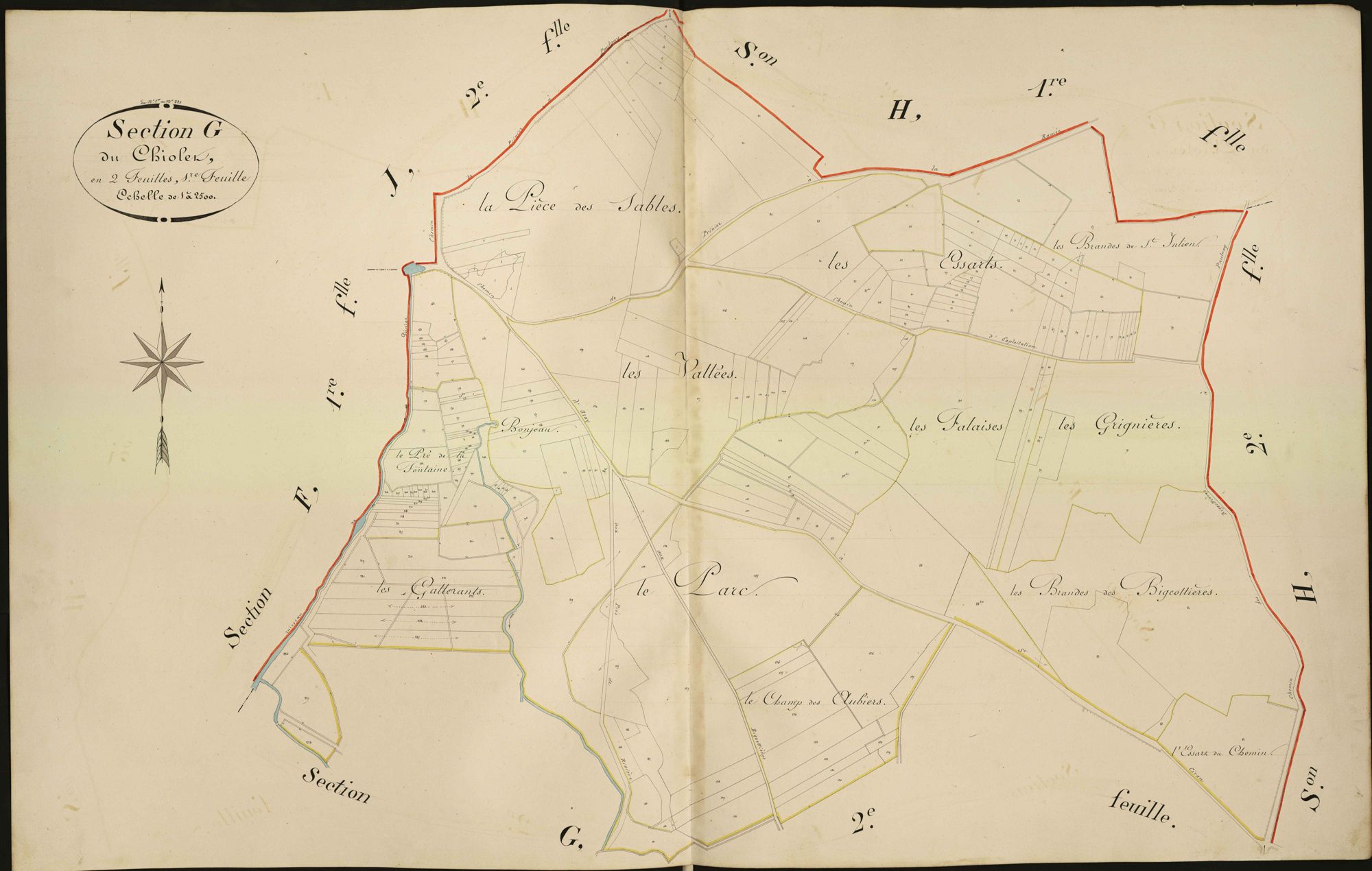 Azay-Le-Ferron - Section G1, dite du Chiolet.