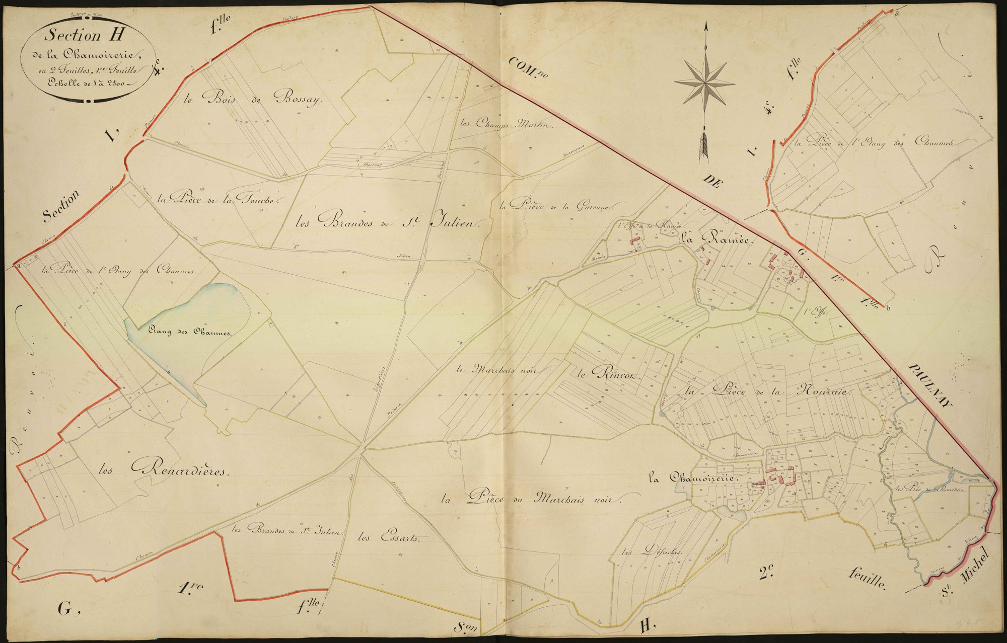 Azay-Le-Ferron - Section H1, dite de la Chamoirerie.