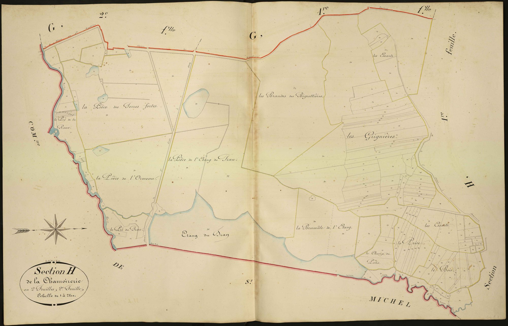 Azay-Le-Ferron - Section H2, dite de la Chamoirerie.