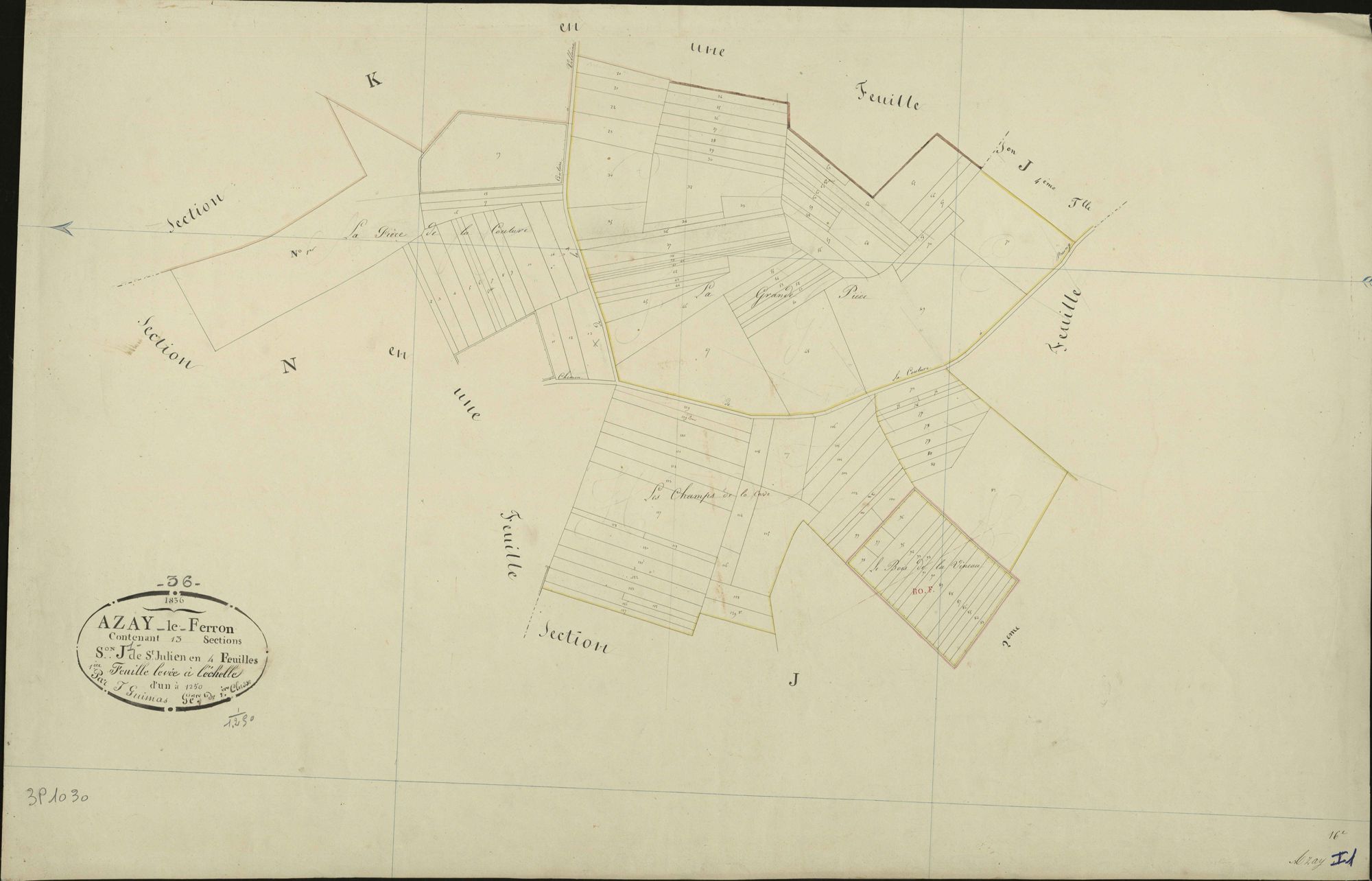 Azay-Le-Ferron - Section J1, dite de Saint-Julien.