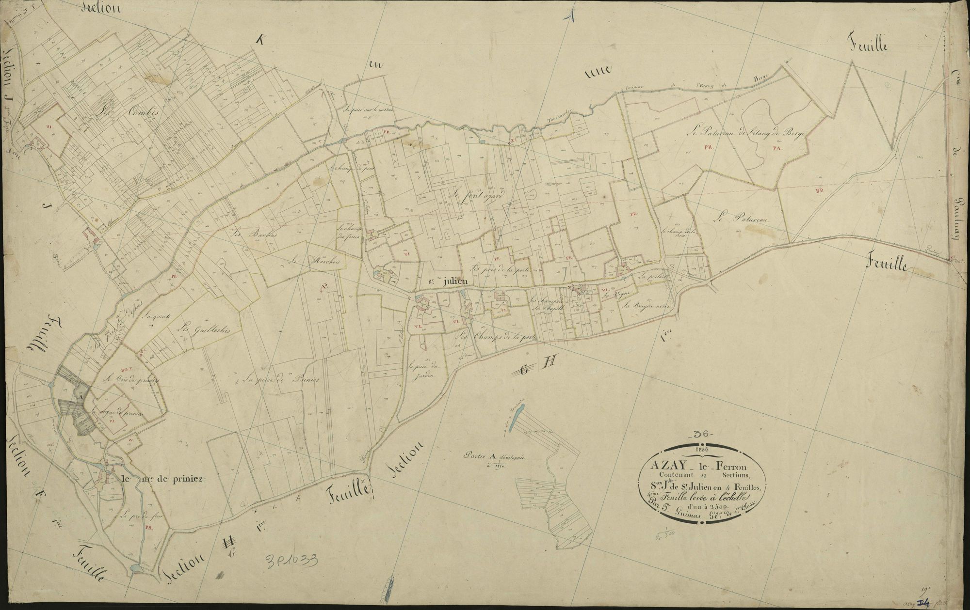 Azay-Le-Ferron - Section J4, dite de Saint-Julien.