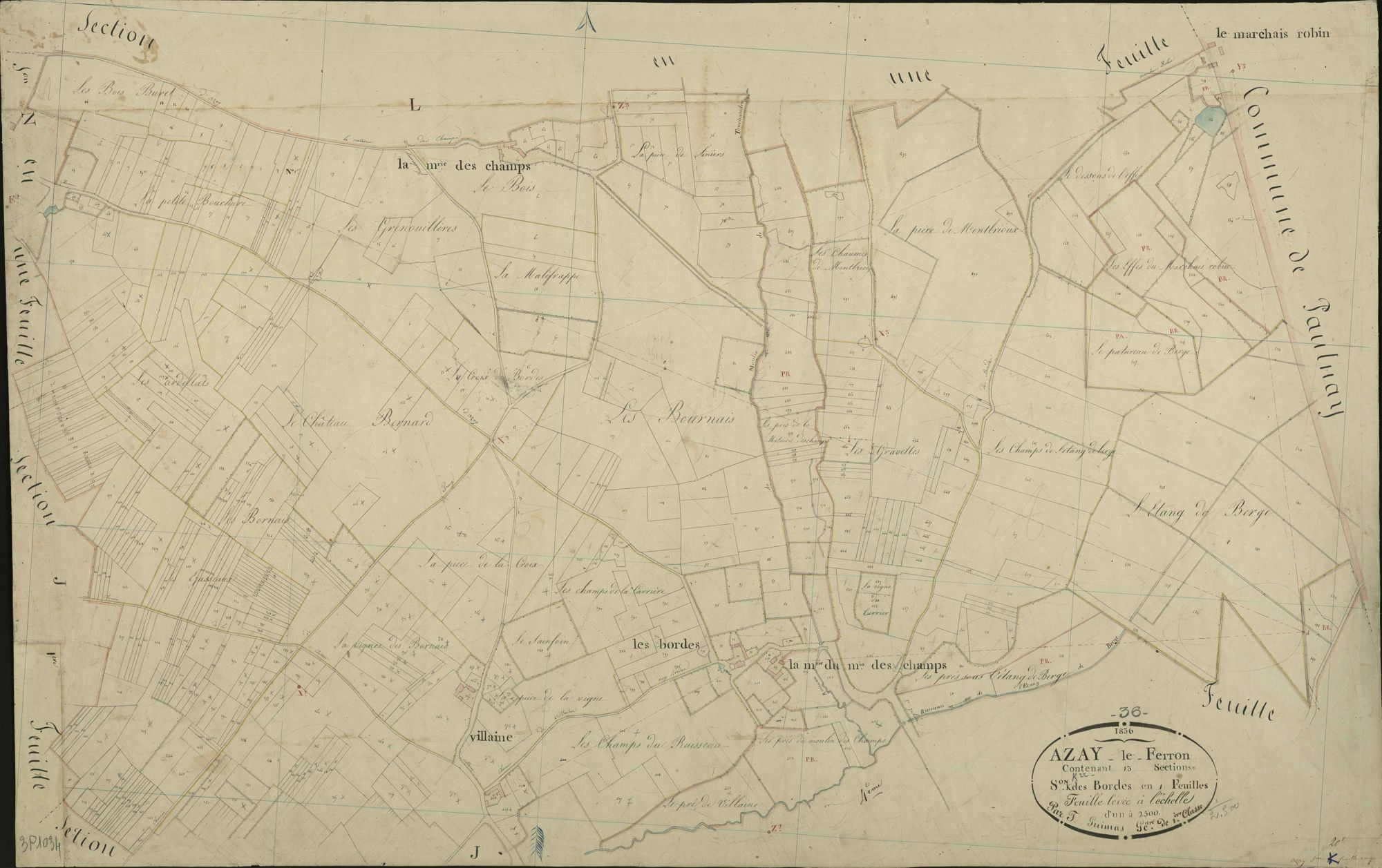 Azay-Le-Ferron - Section K, dite des Bordes.