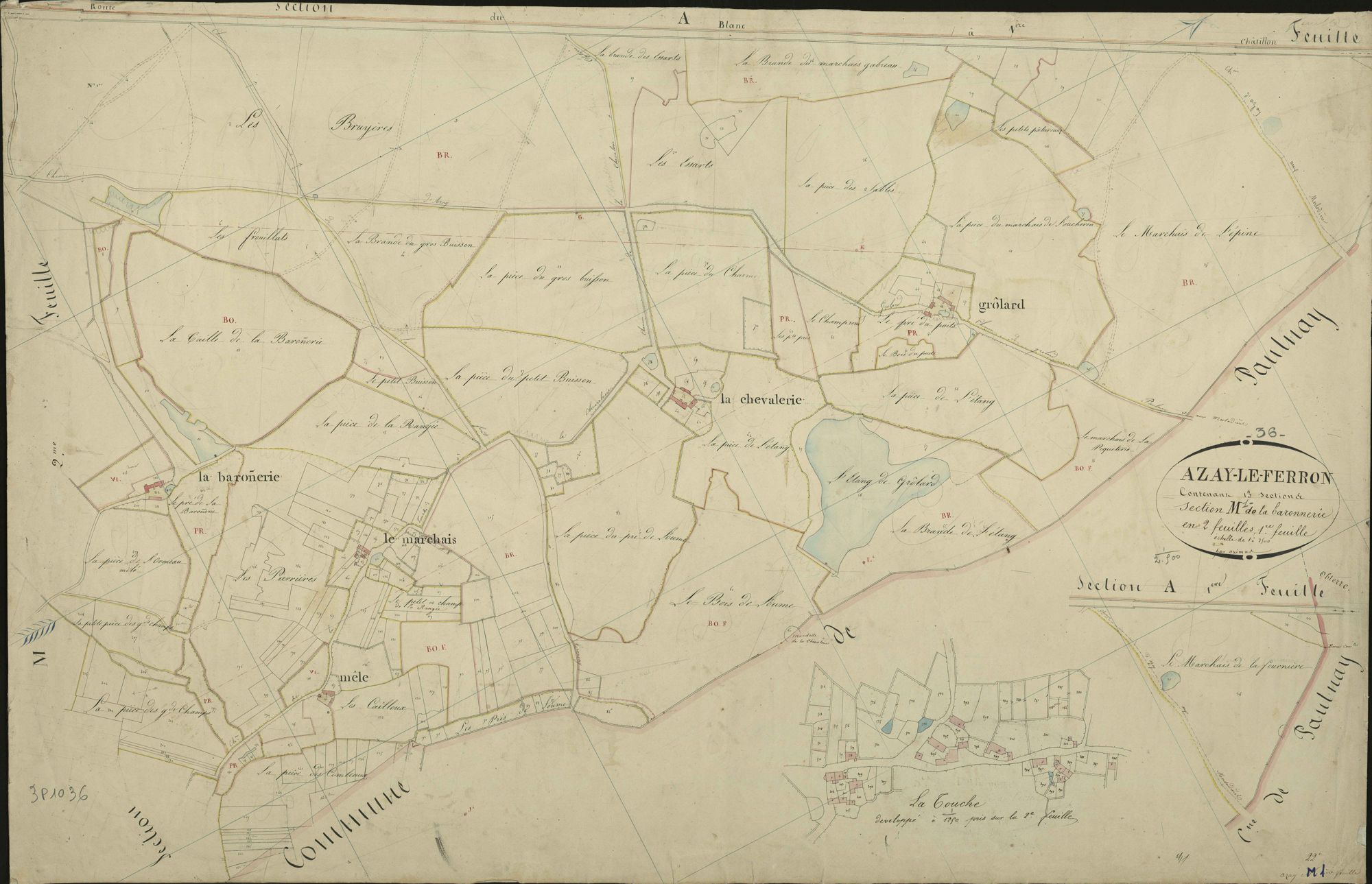 Azay-Le-Ferron - Section M1, dite de la Baronnerie.