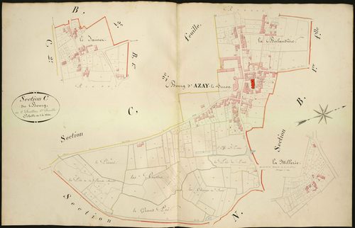 Azay-Le-Ferron - Section C1, dite du Bourg.