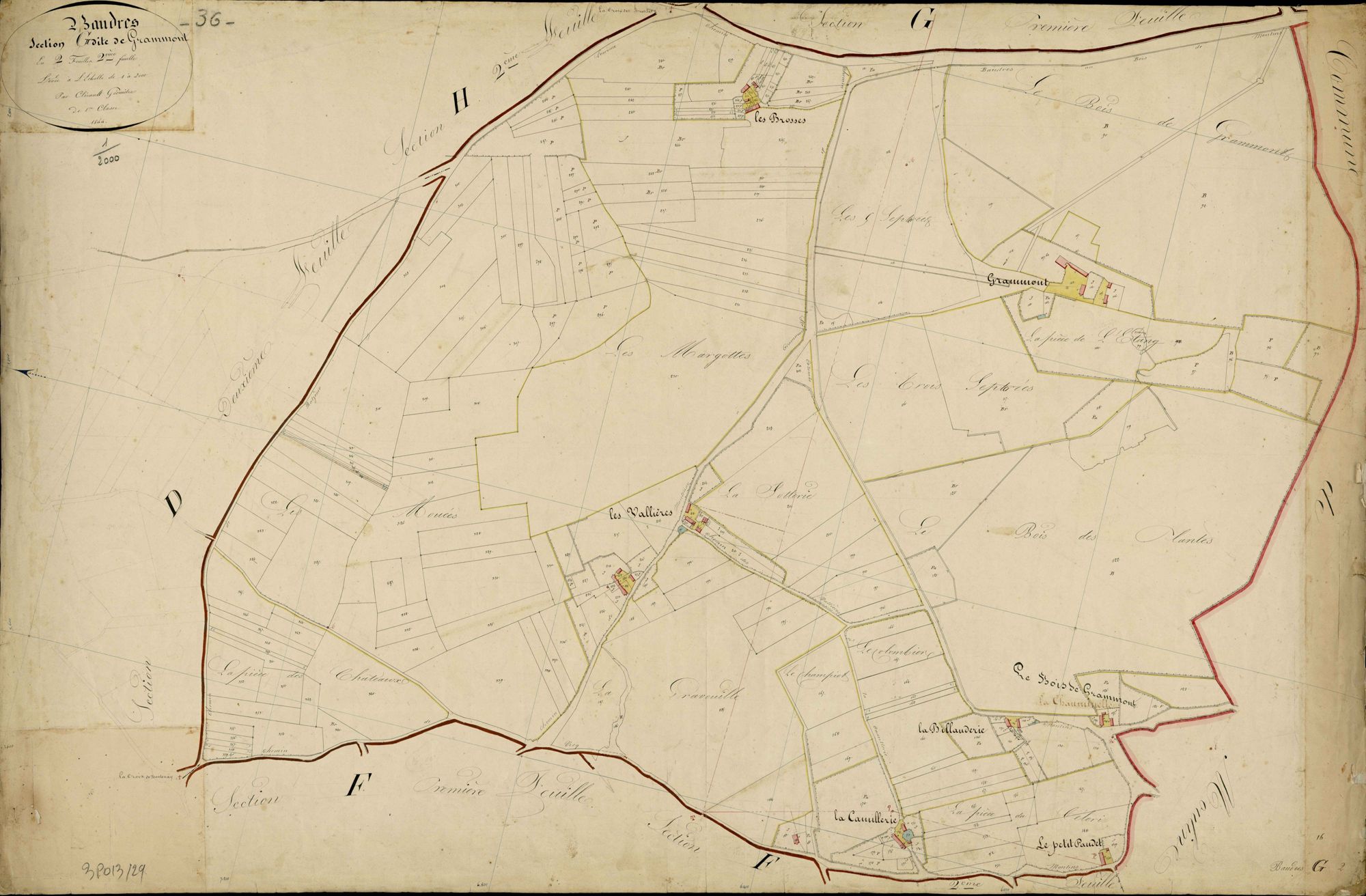 Baudres - Section G2, dite de Grammont.
