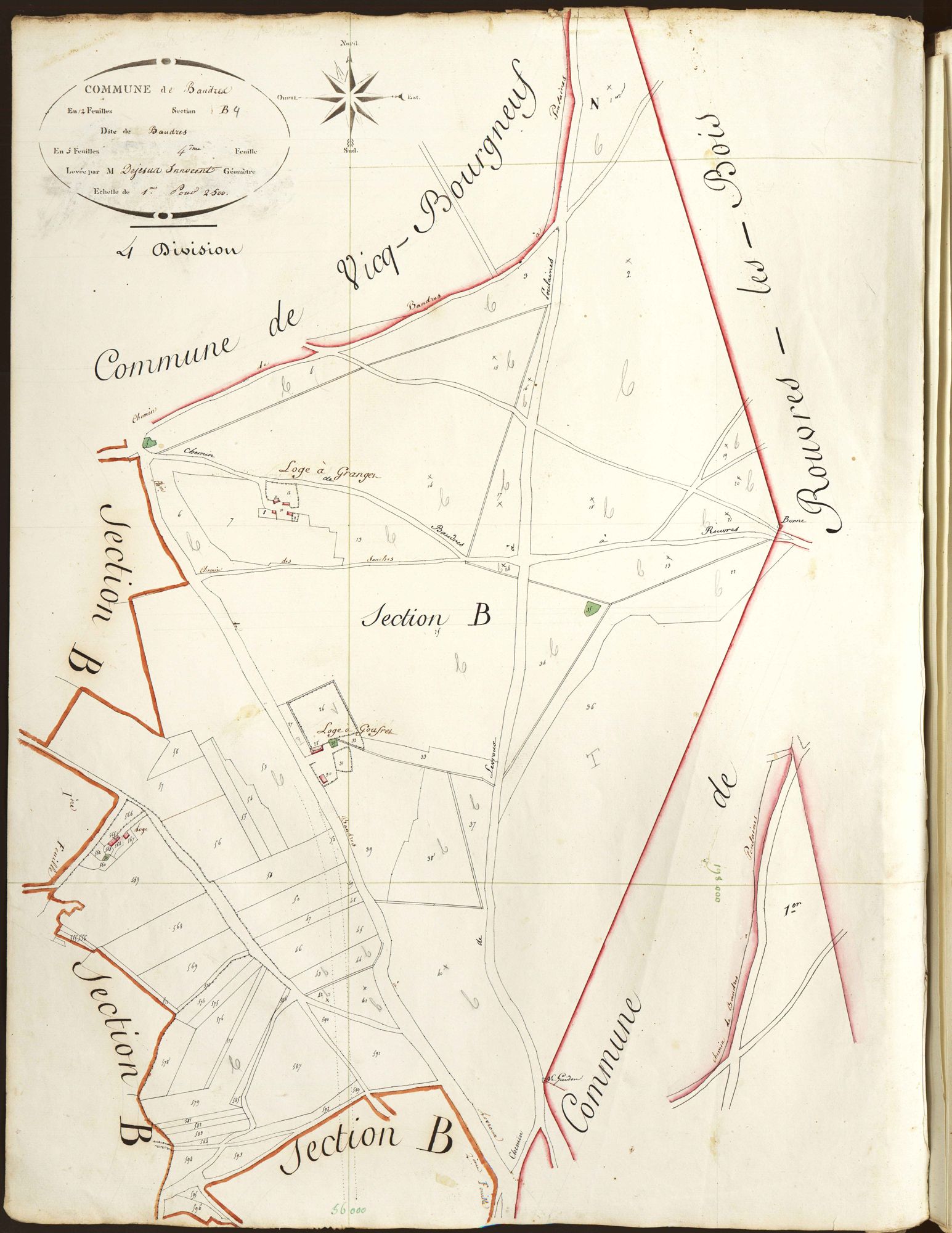 Baudres - Section B4, dite de Baudres.