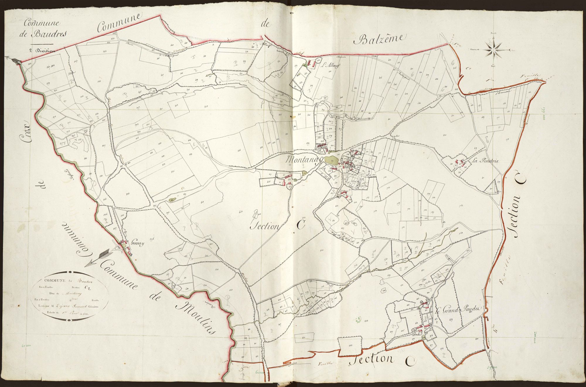 Baudres - Section C2, dite de Montenay.