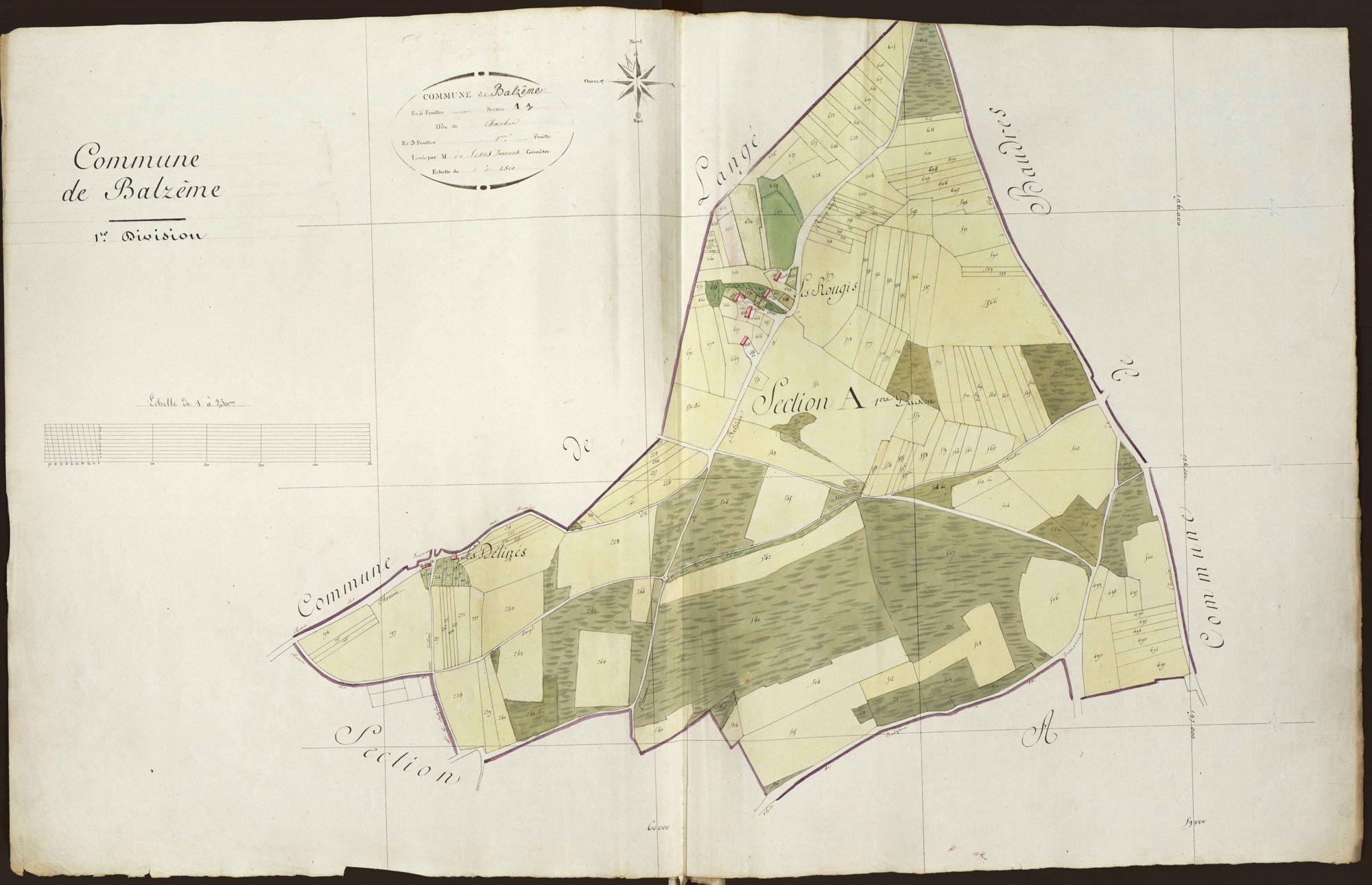 Baudres - Section A1 (ancienne commune de Balzème), dite de Chambon.