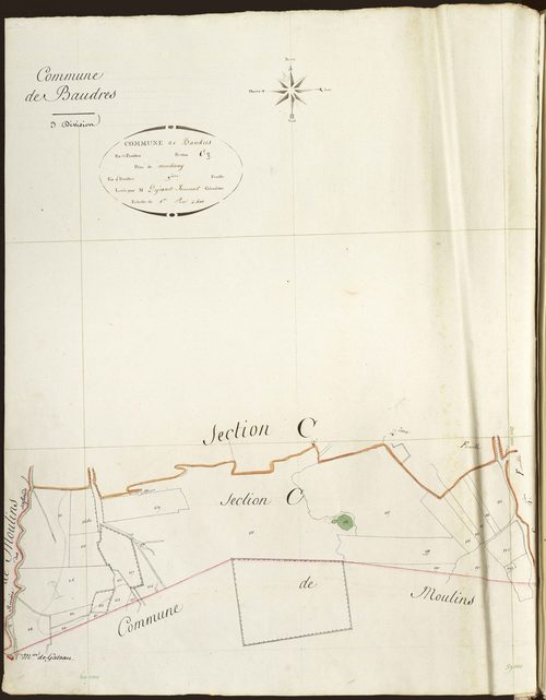 Baudres - Section C3, dite de Montenay.