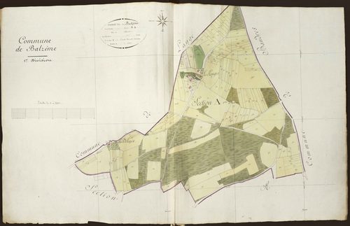 Baudres - Section A1 (ancienne commune de Balzème), dite de Chambon.