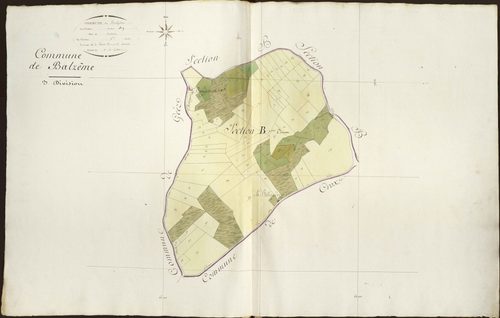 Baudres - Section B3, dite de Balzème.