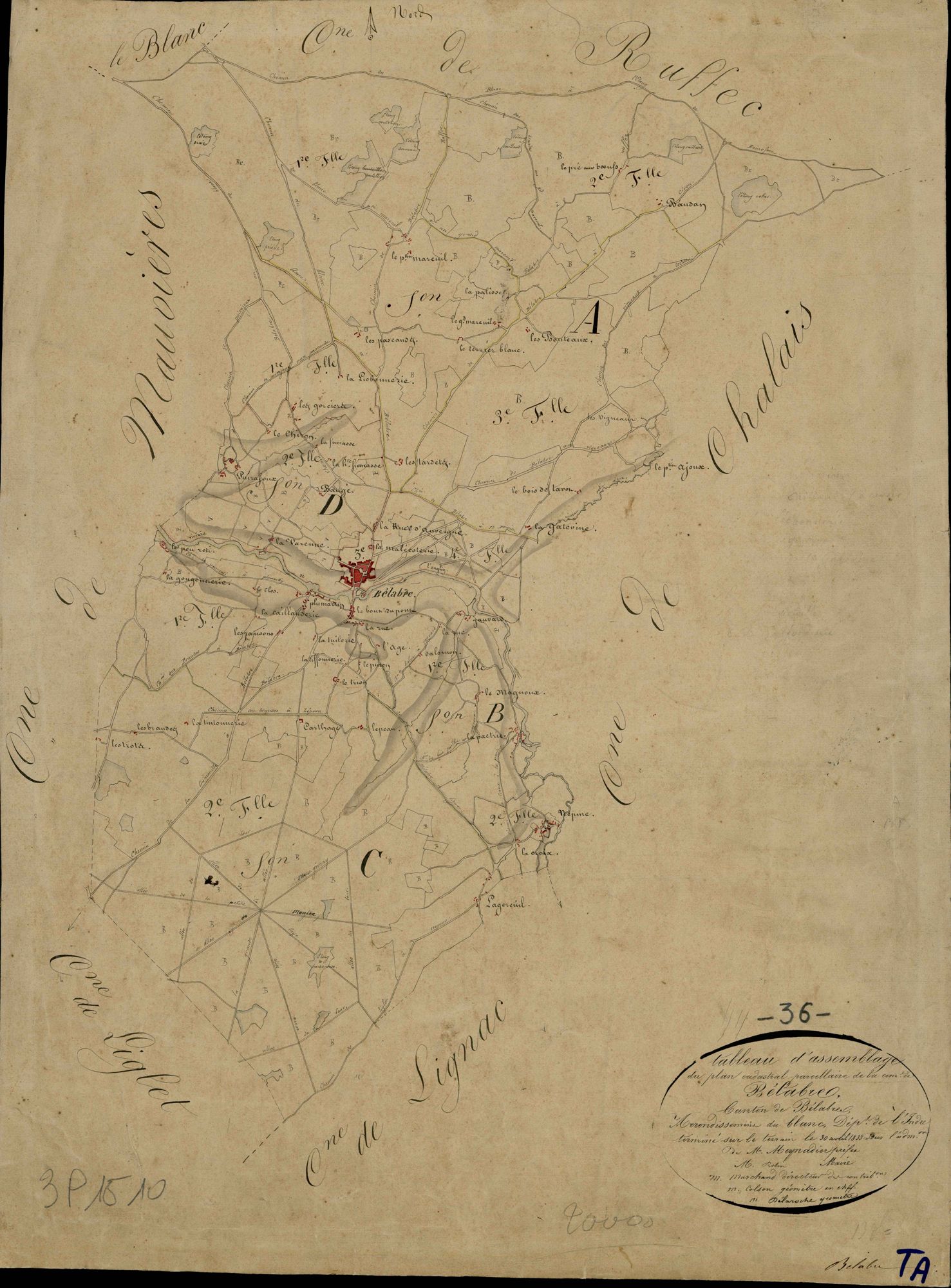Bélâbre - Tableau d'assemblage.