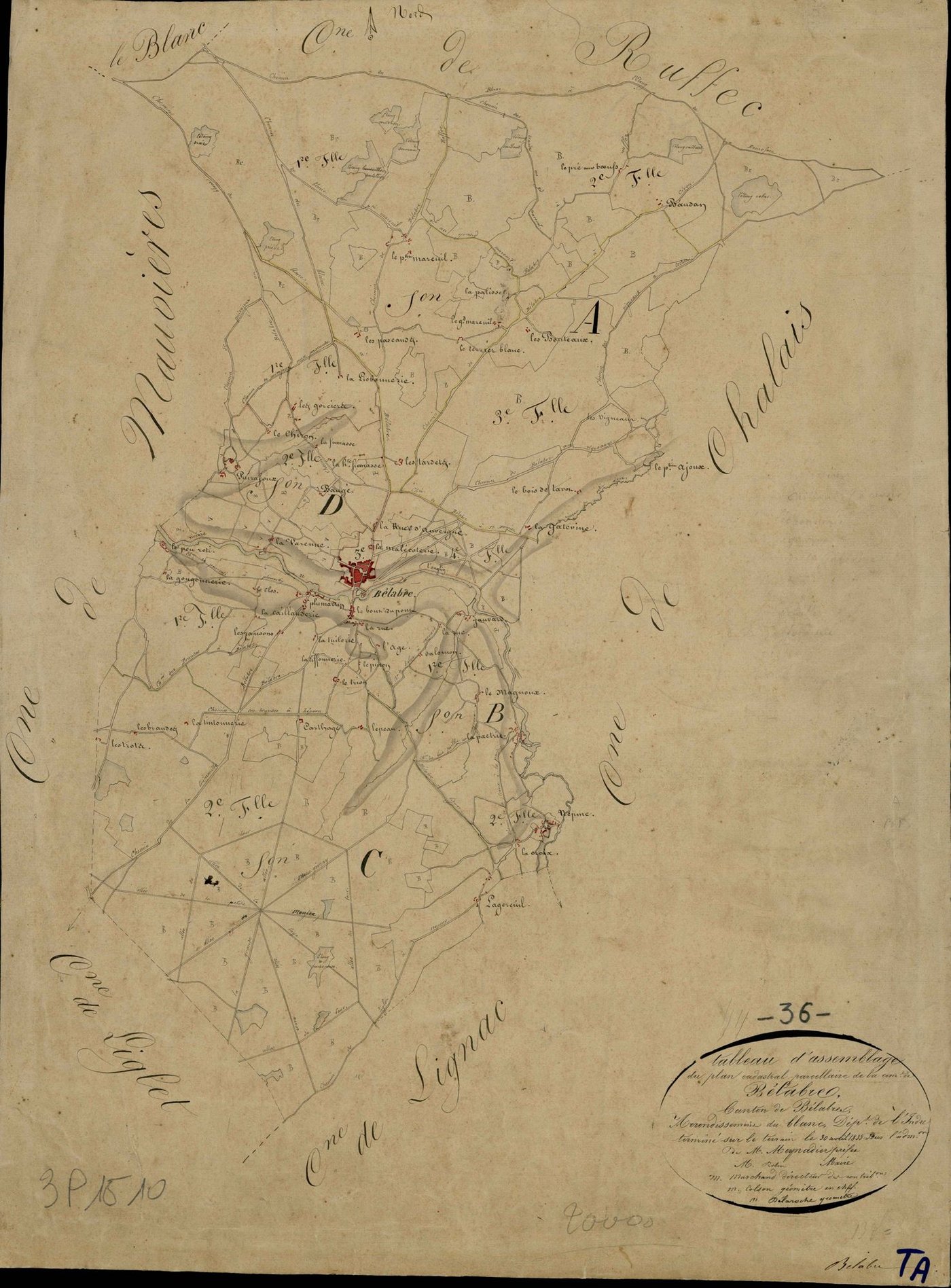 Bélâbre - Tableau d'assemblage.