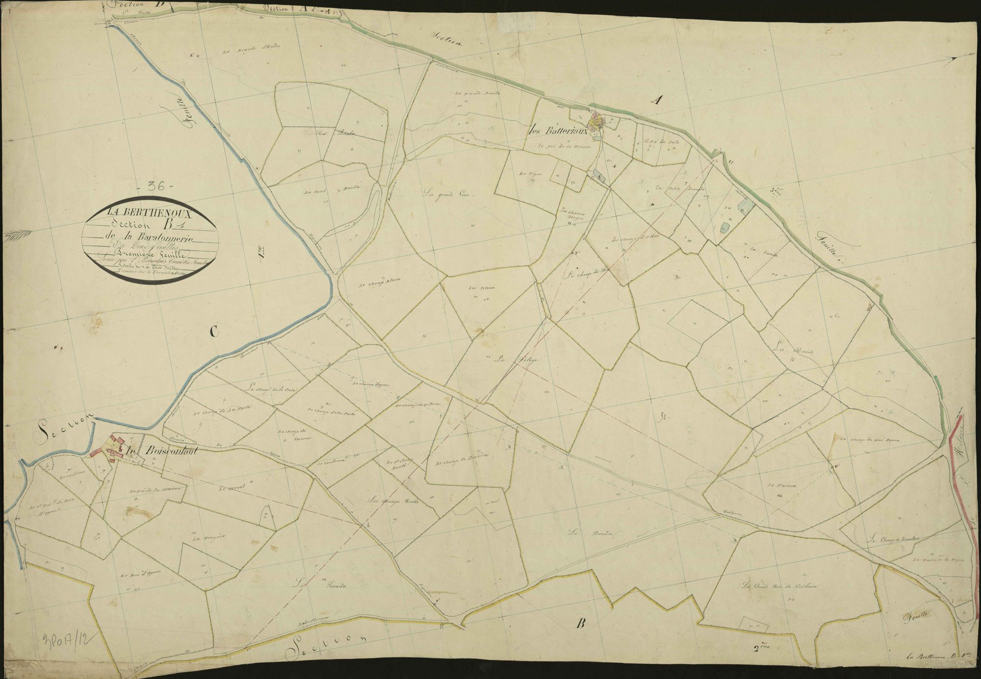Berthenoux - Section B1, dite de la Baratonnerie.