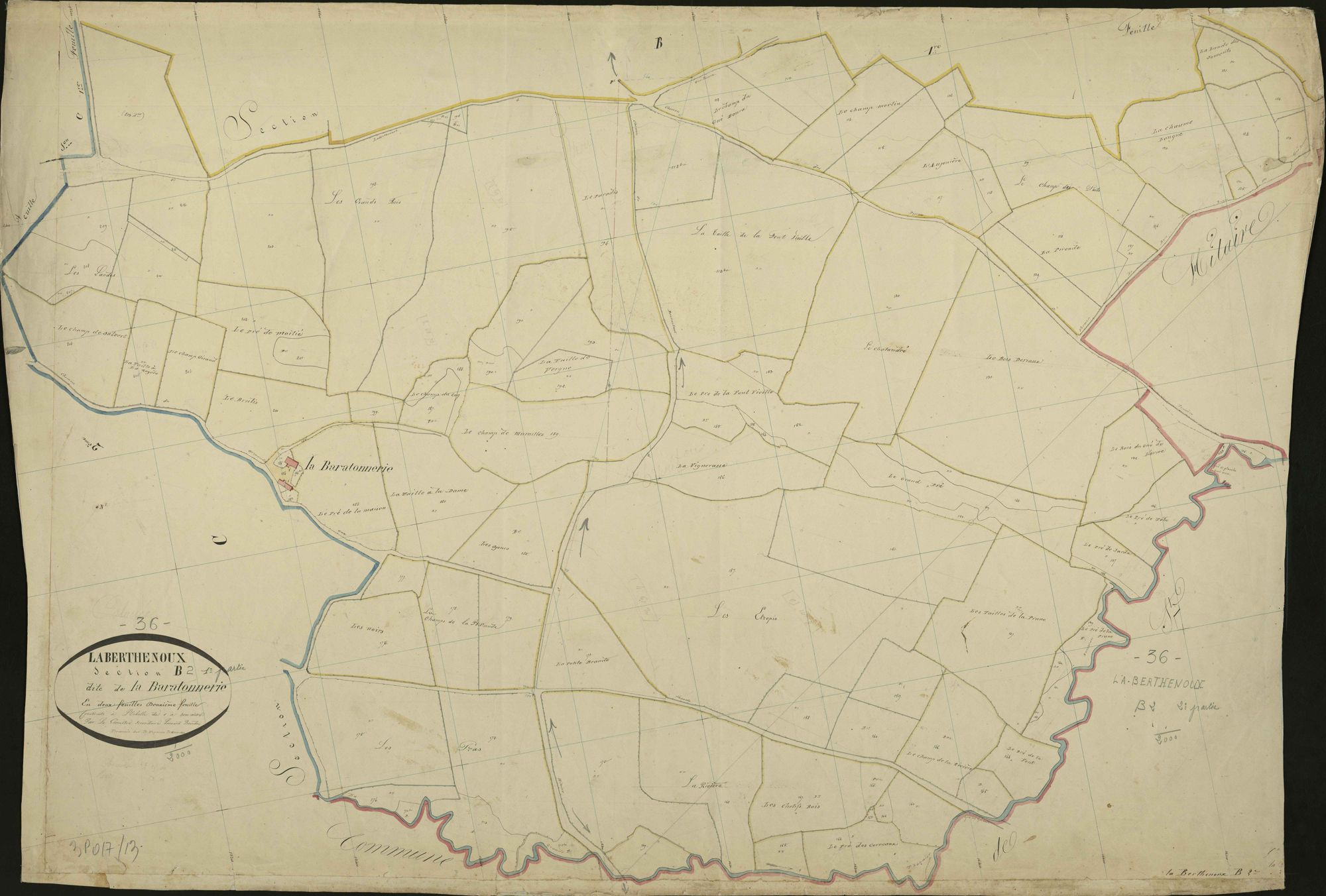 Berthenoux - Section B2, dite de la Baratonnerie.