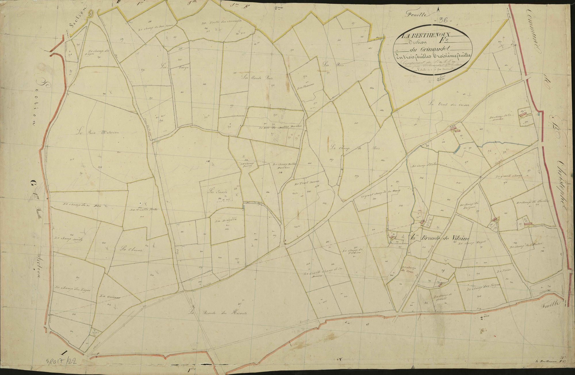 Berthenoux - Section F3, dite du Grimaudet.
