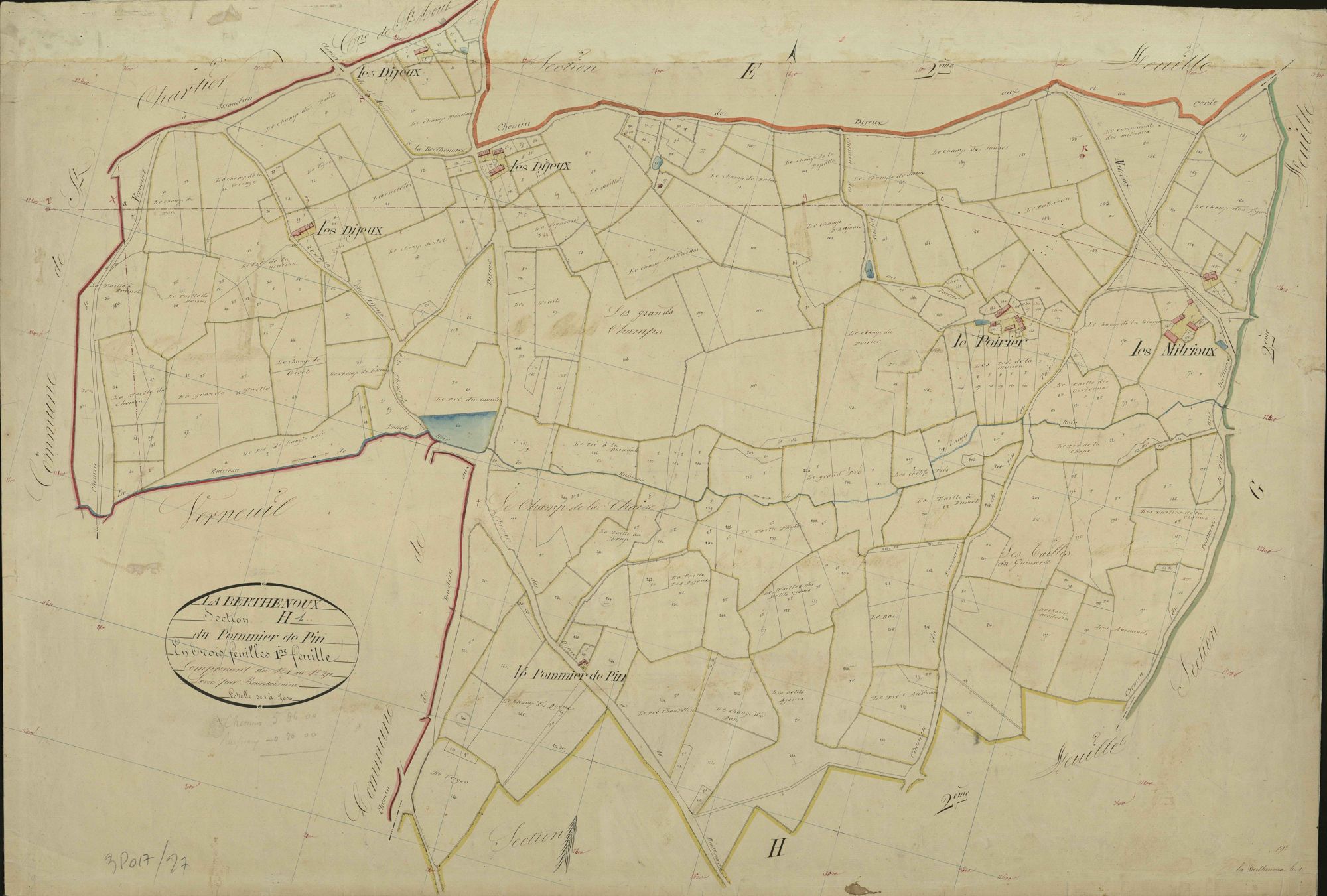 Berthenoux - Section H1, dite du Pommier de Pin.