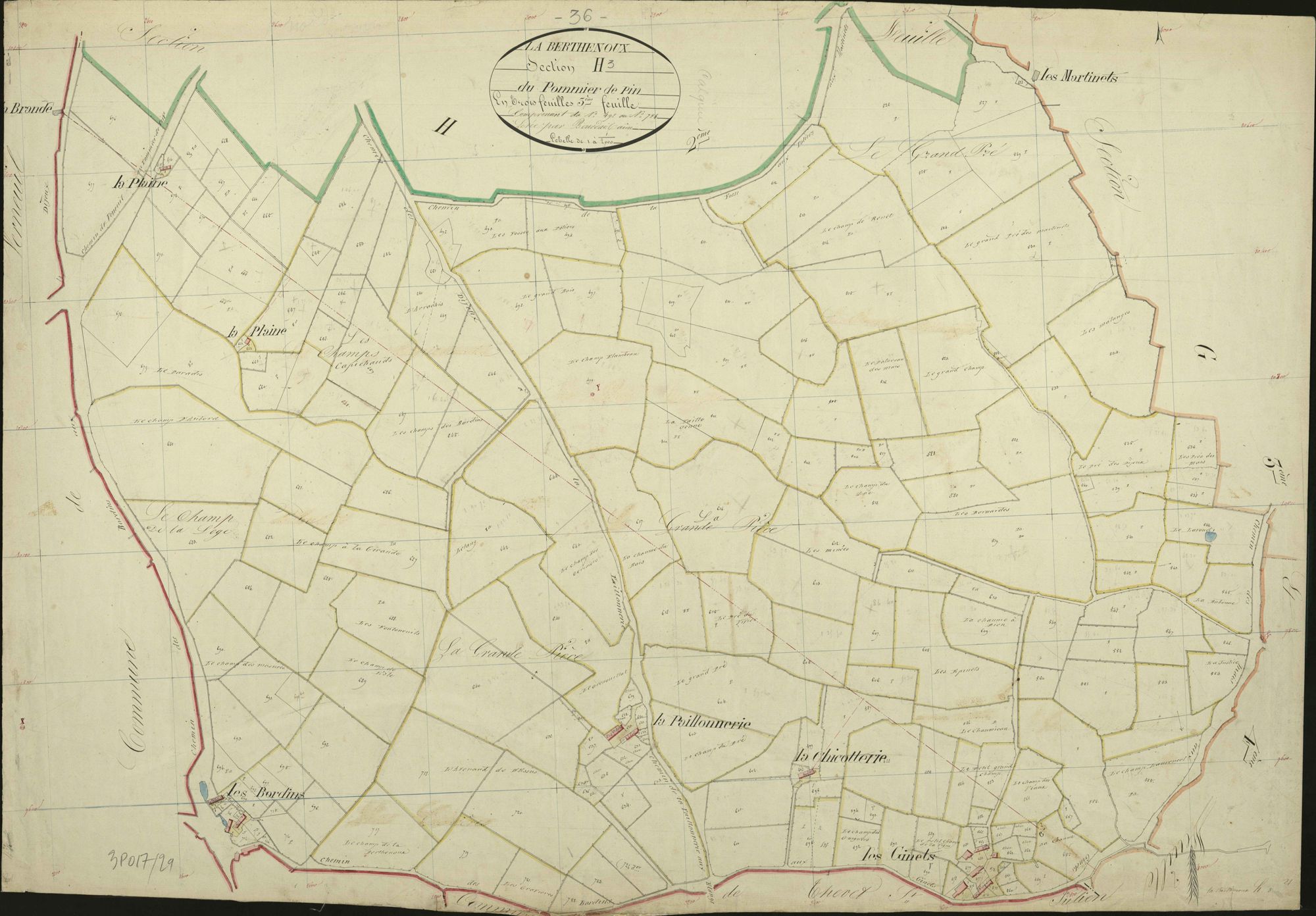 Berthenoux - Section H3, dite du Pommier de Pin.