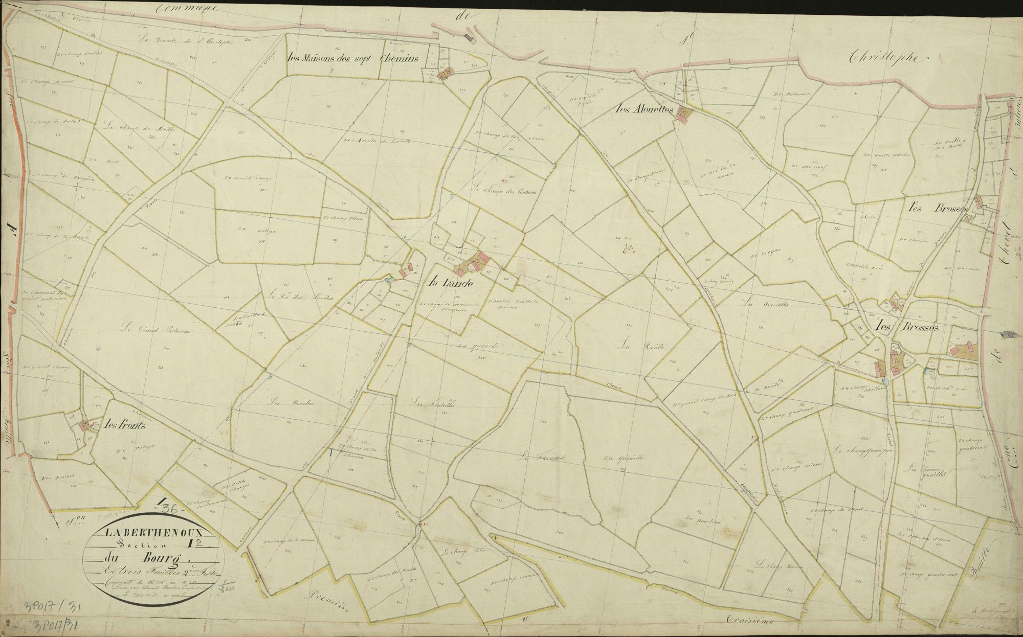 Berthenoux - Section I2, dite du Bourg.