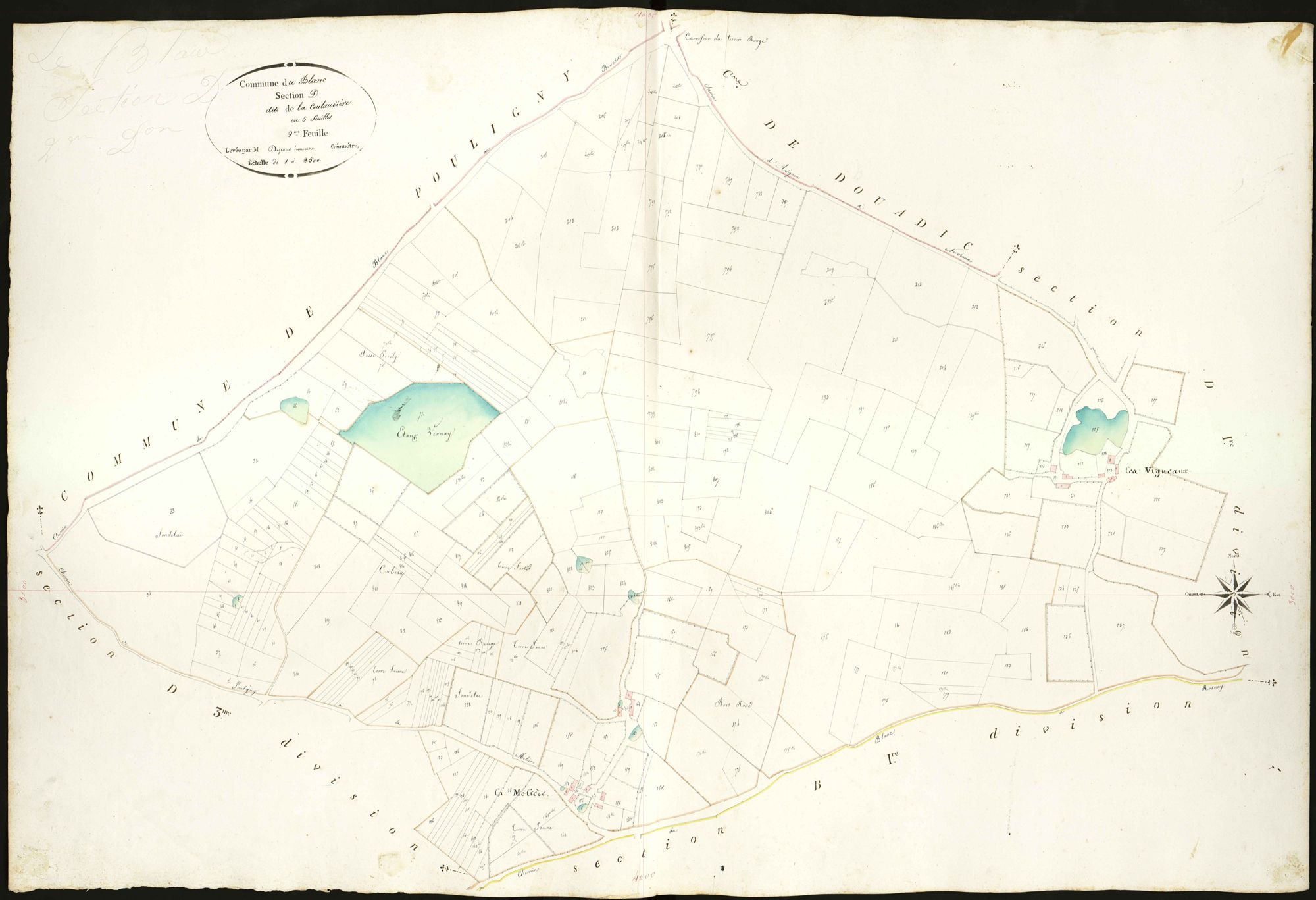 Blanc - Section D2, dite de la Coulaudière.