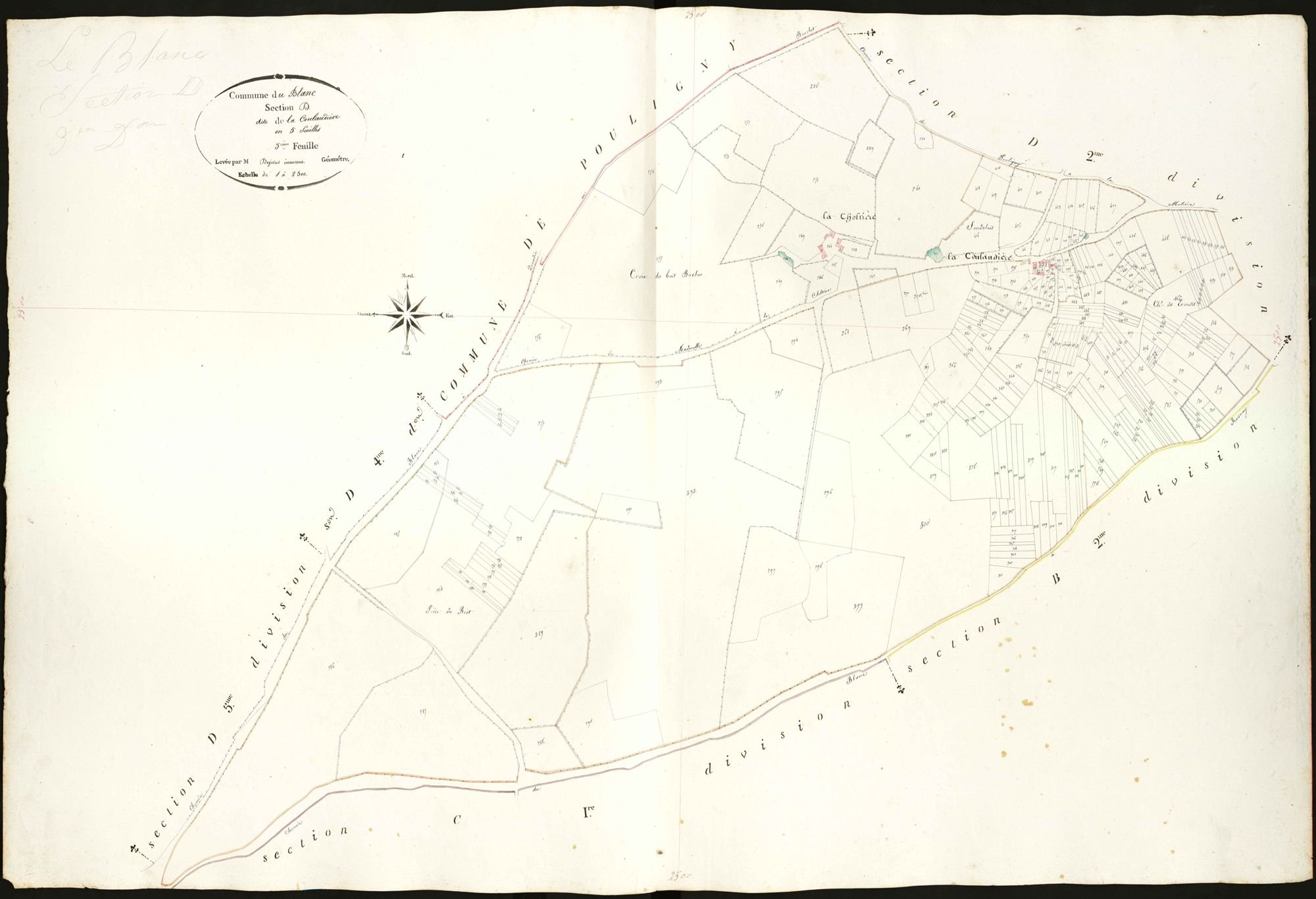 Blanc - Section D3, dite de la Coulaudière.