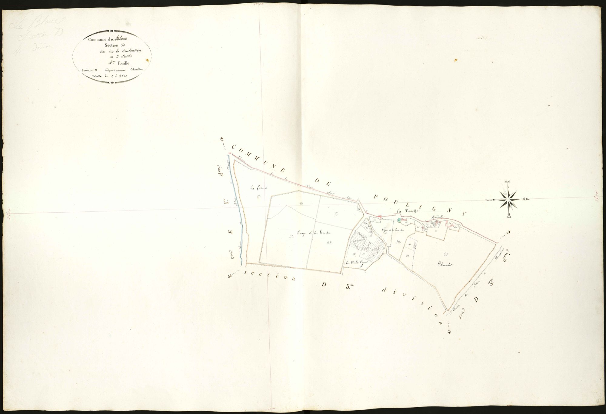 Blanc - Section D4, dite de la Coulaudière.