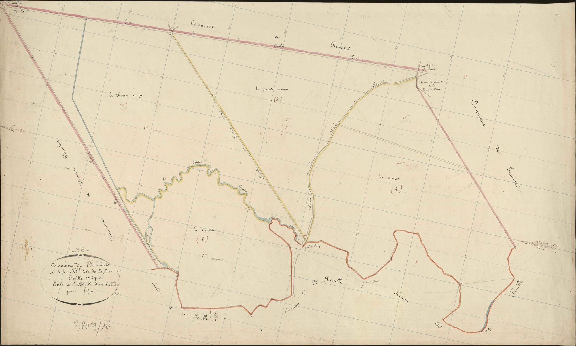 Bommiers - Section B, dite de la Foret.