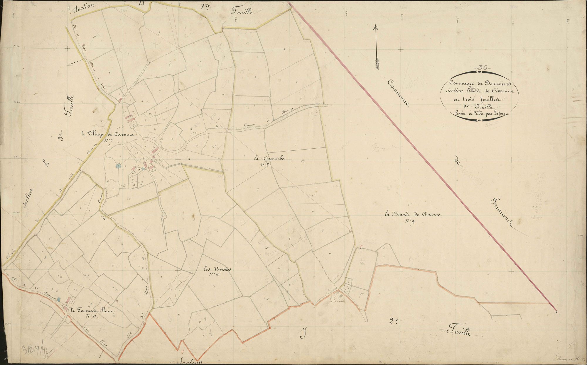 Bommiers - Section H2, dite de Civrenne.