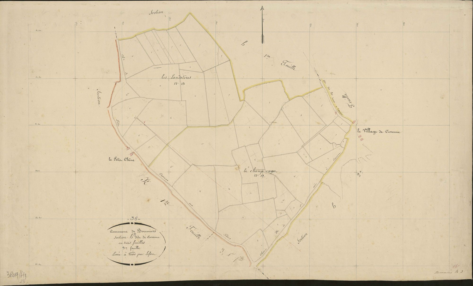 Bommiers - Section H3, dite de Civrenne.