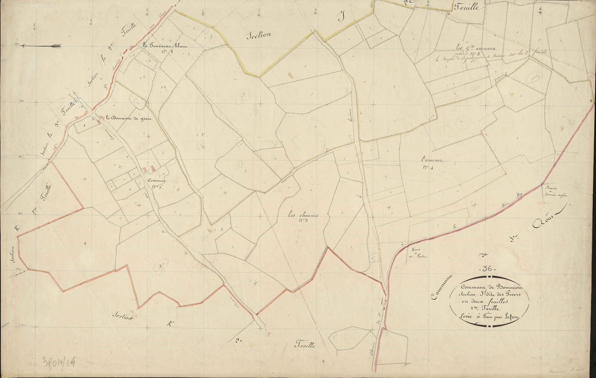Bommiers - Section J1, dite des Pivers.