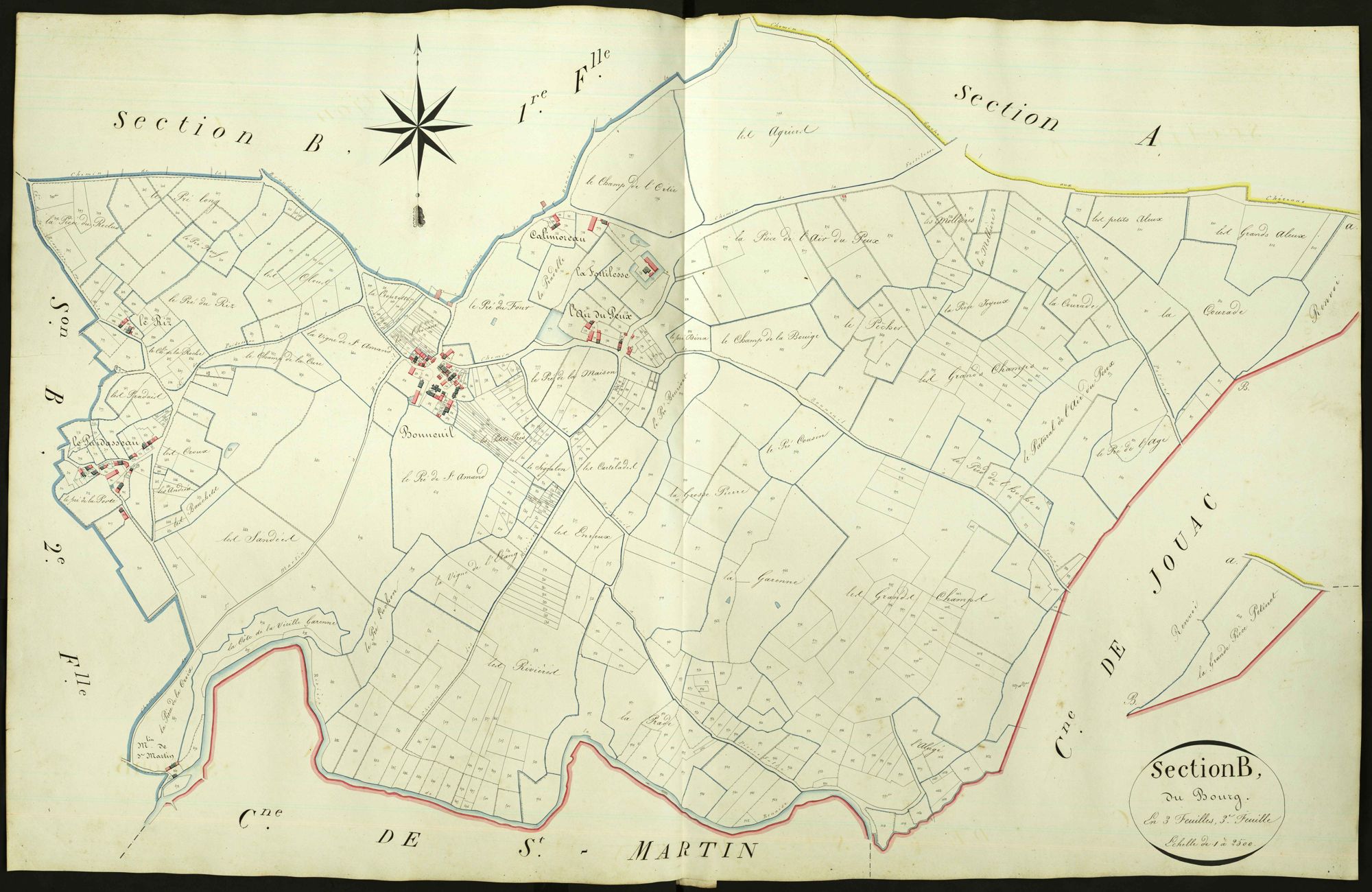 Bonneuil - Section B3, dite du Bourg.
