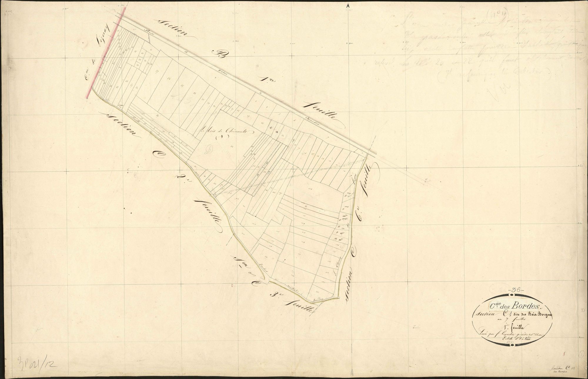 Bordes - Section C1, ancienne section dite Bois Borgnes d'Issoudun (C1).
